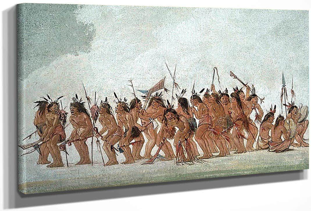 Dog Dance At Fort Snelling By George Catlin