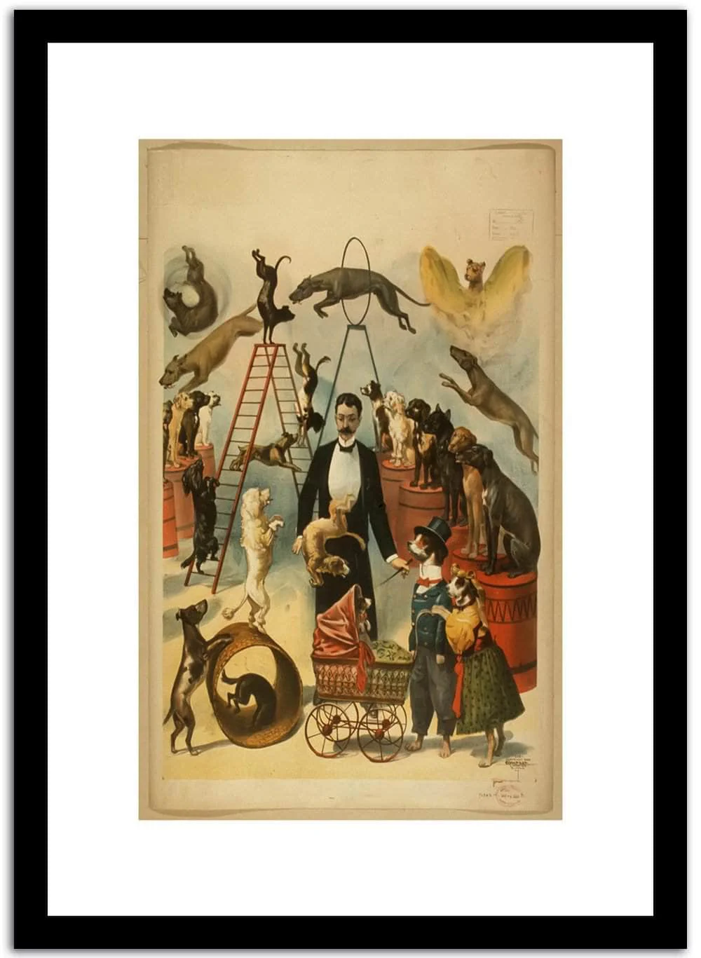 Dog Circus Poster Vintage Poster