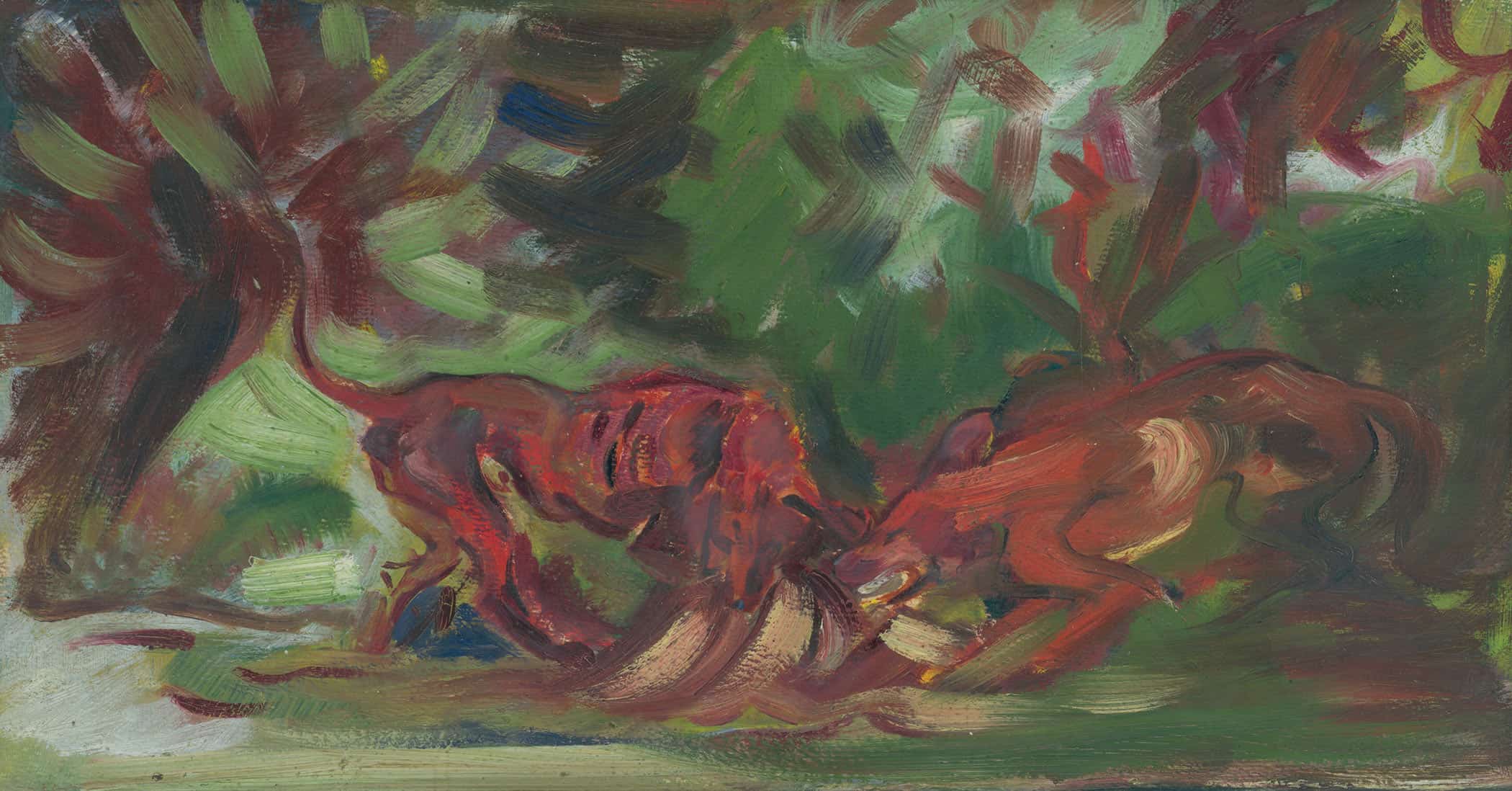 Dogs Fighting   by Arnold Peter Weisz Kubincan - Image 2