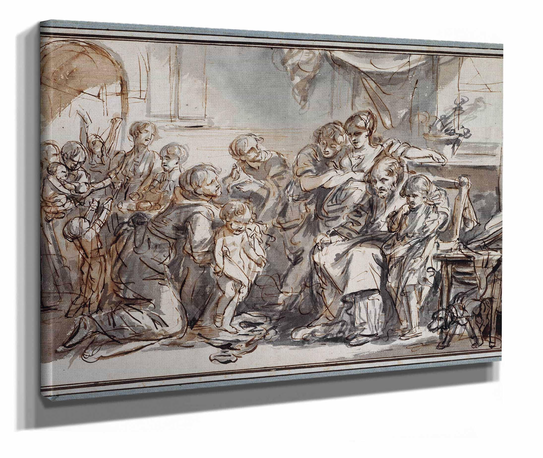 Domestic Scene by Jean Baptiste Greuze - Image 2