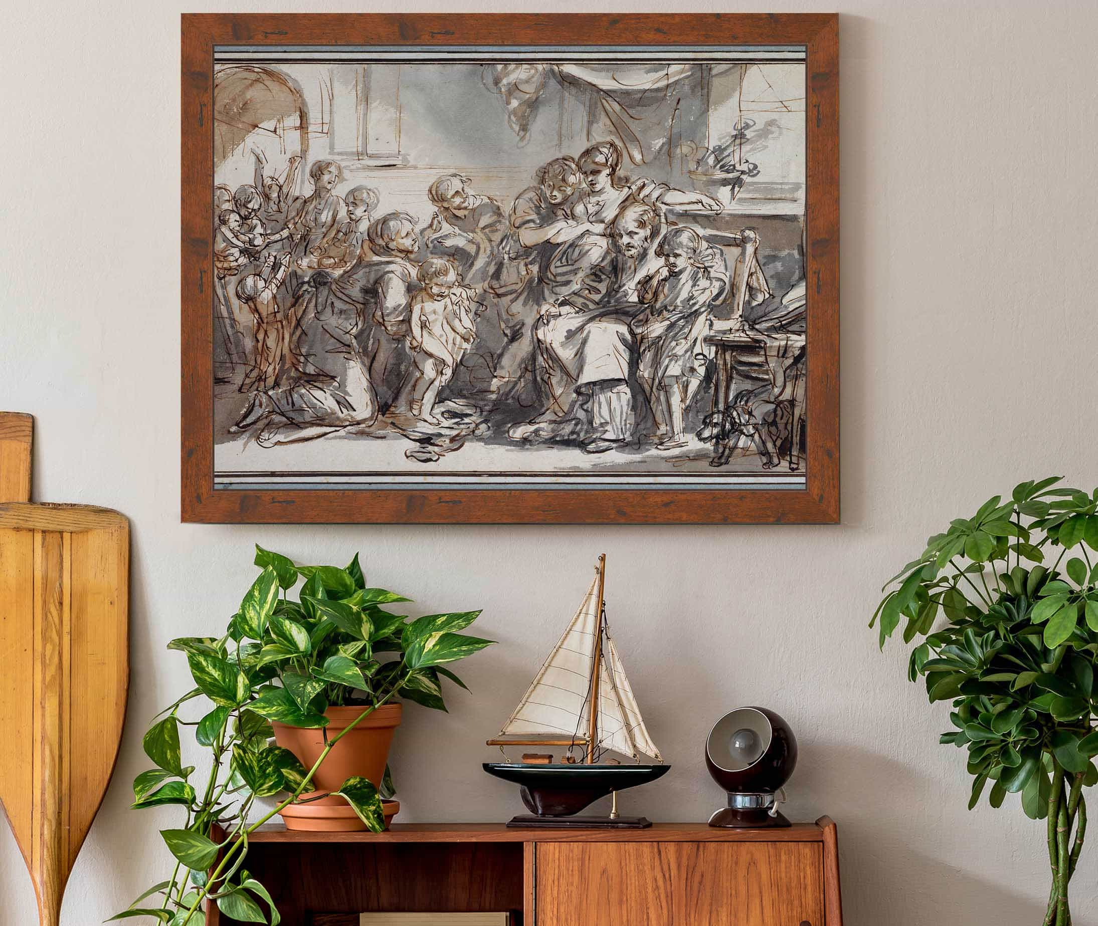 Domestic Scene by Jean Baptiste Greuze - Image 3