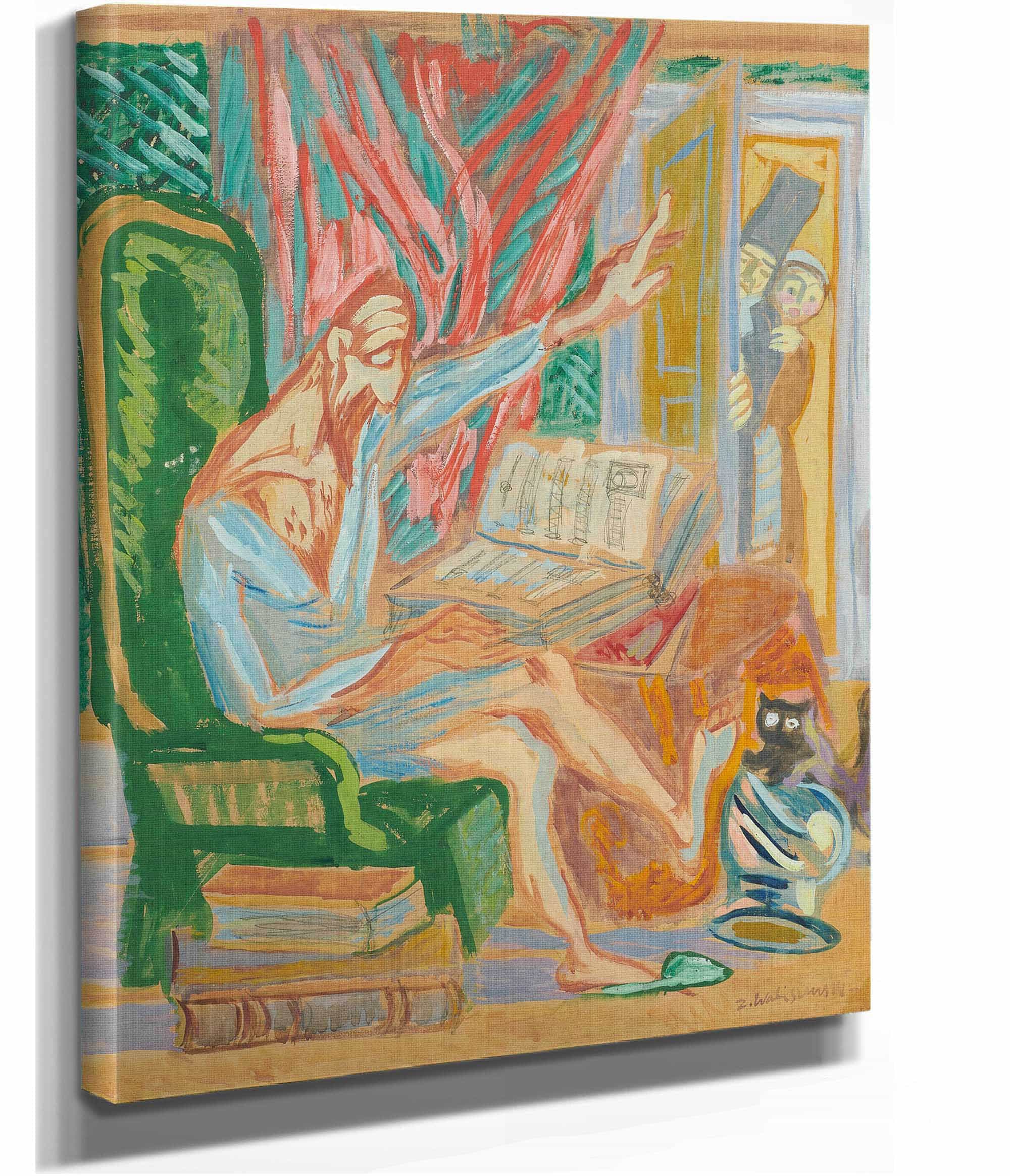 Don Quixote In An Armchair by Zygmunt Waliszewski - Image 2