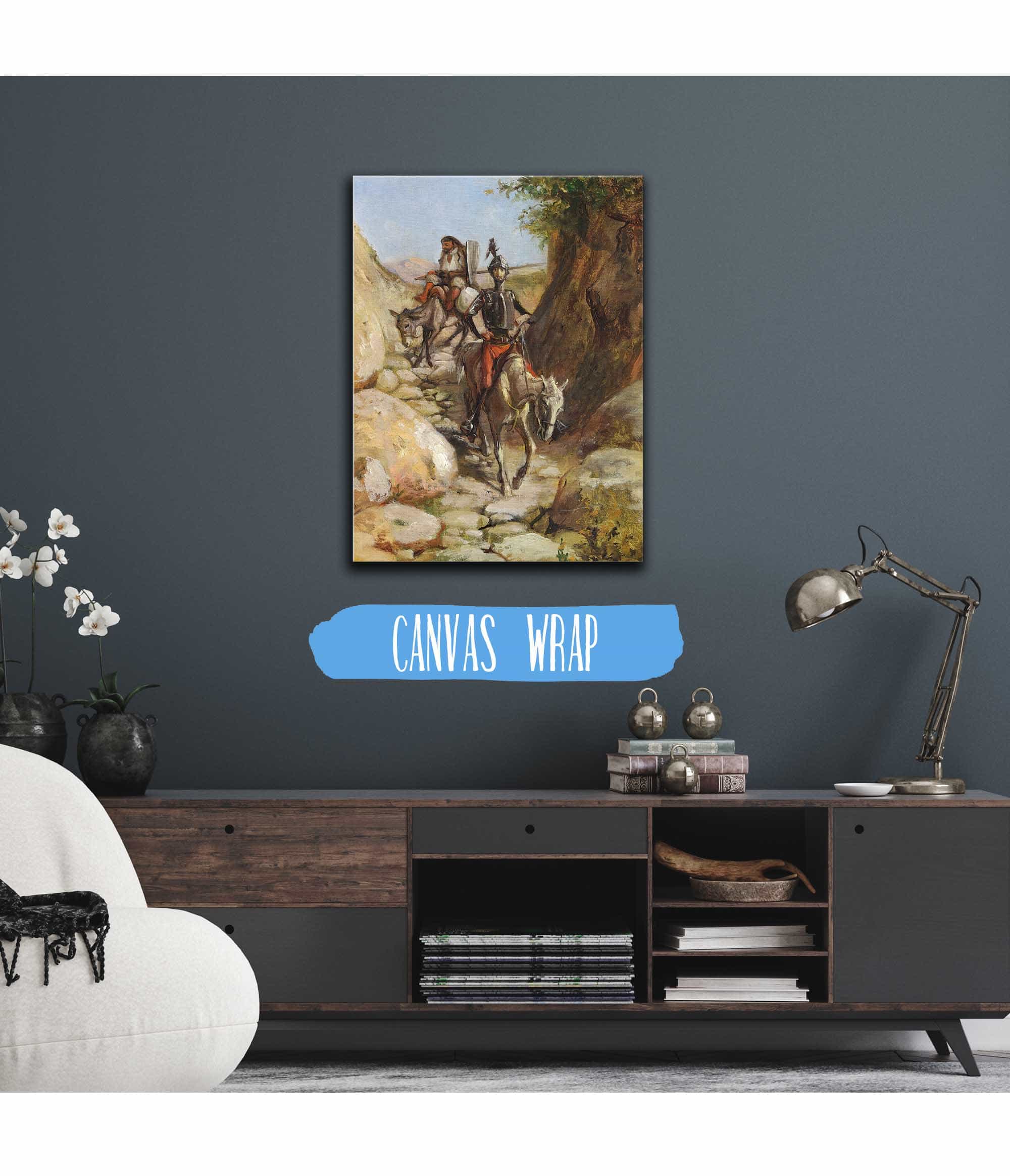 Don Quixote Og Sancho Pancha Kommer Hjem Fra De Sorte Bjerge by Wilhelm Marstrand - Image 3