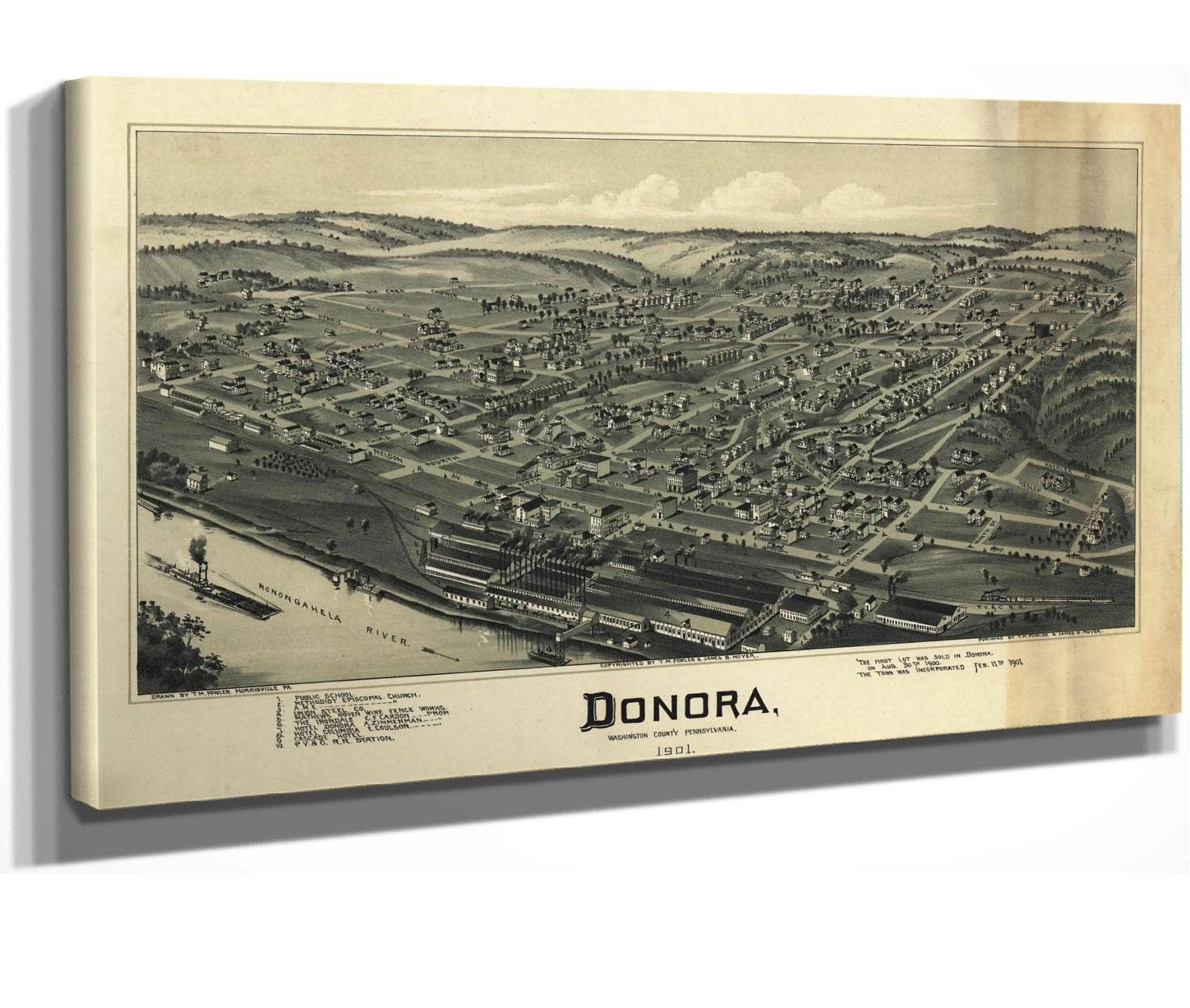 Donora Washington County Pennsylvania 1901 State Of Pennsylvania