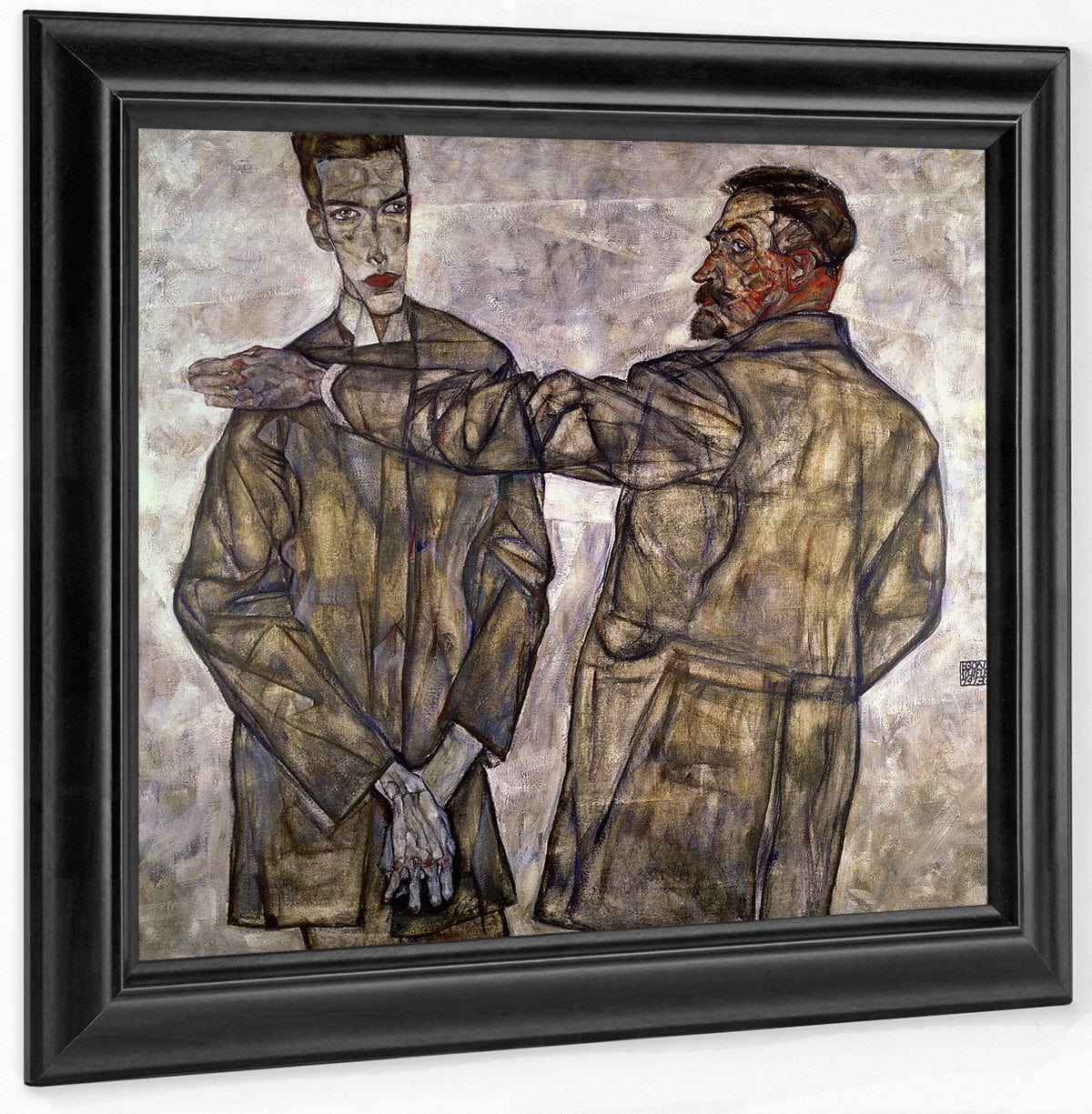 Double Portrait Of Otto And Heinrich Benesch By Egon Schiele - Image 6