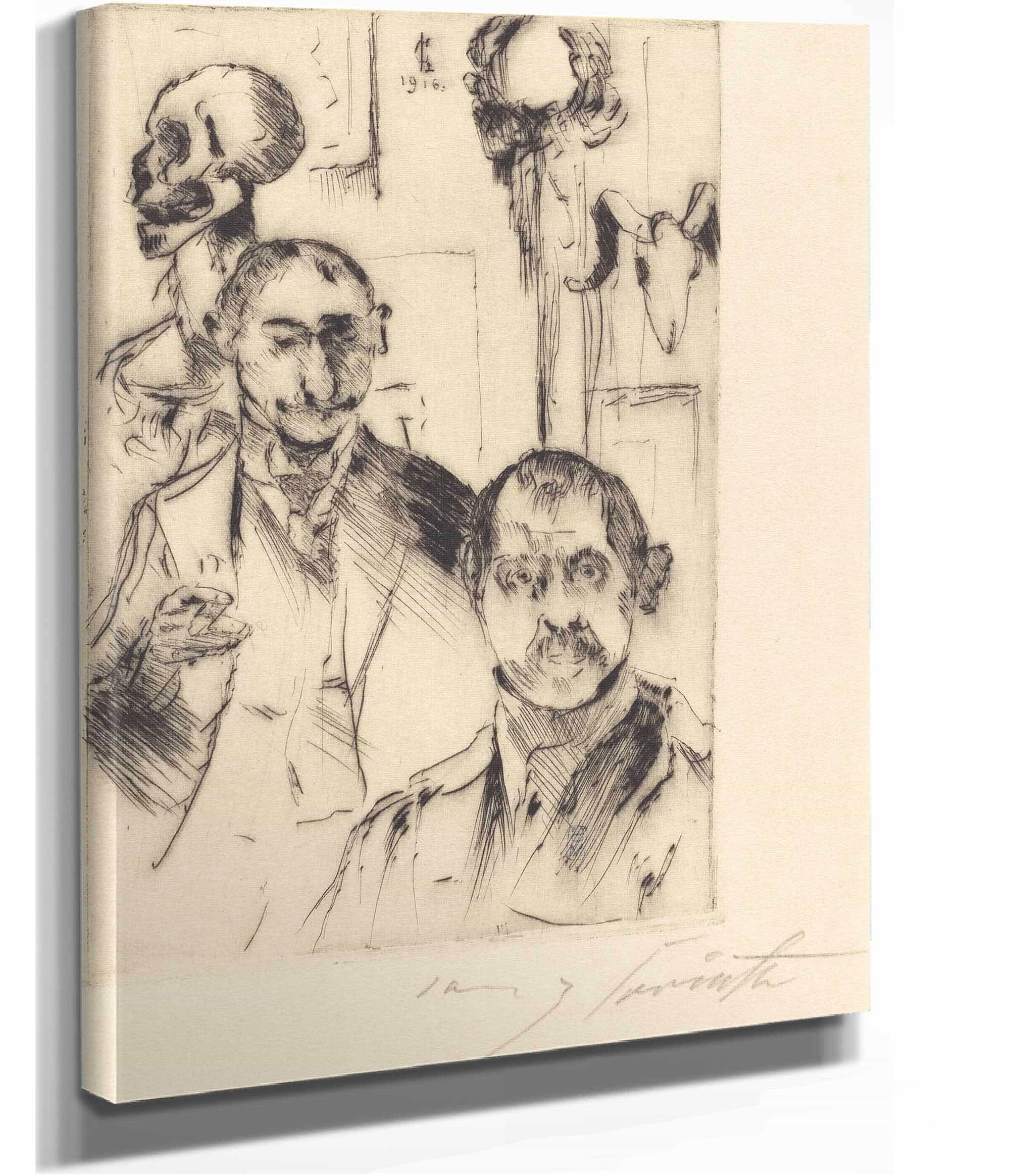 Double Portrait With Skeleton Doppelbildnis Mit Skelett by Lovis Corinth - Image 2