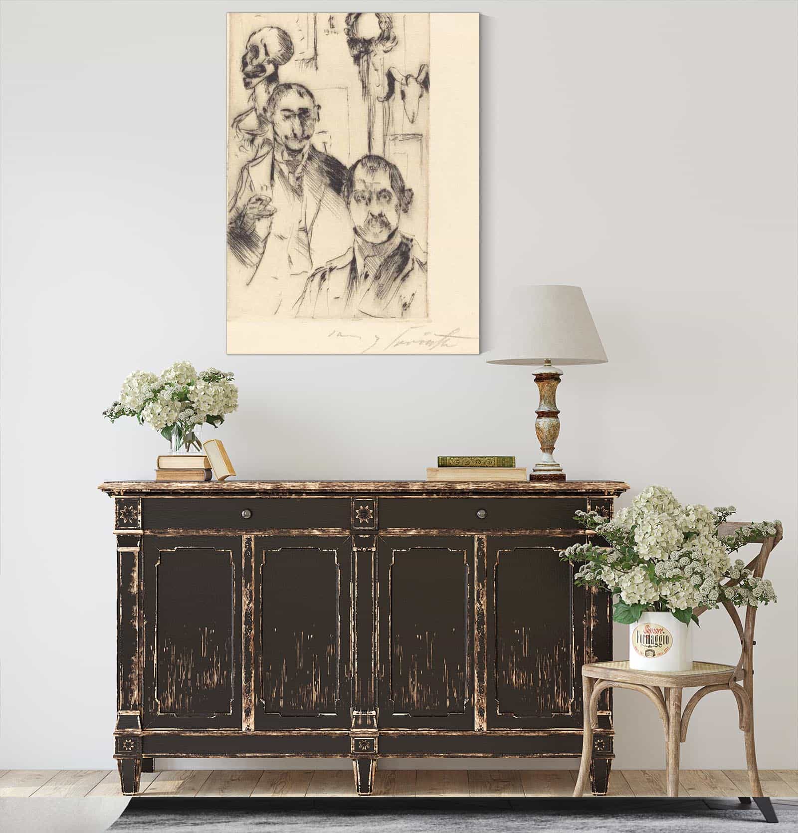 Double Portrait With Skeleton Doppelbildnis Mit Skelett by Lovis Corinth - Image 4