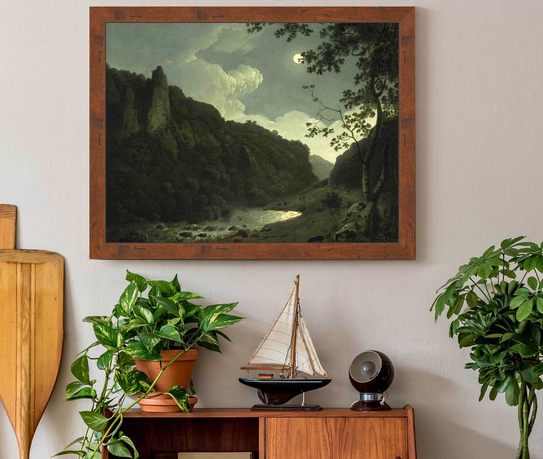 Dovedale By Moonlight by Joseph Wright Of Derby - Image 3