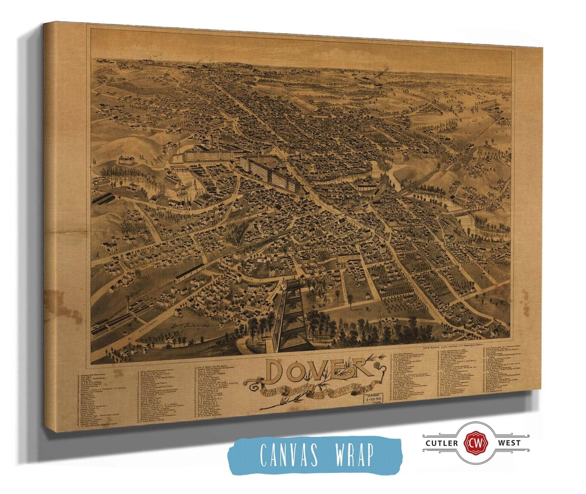 Dover Stafford County New Hampshire 1888 State of New Hampshire