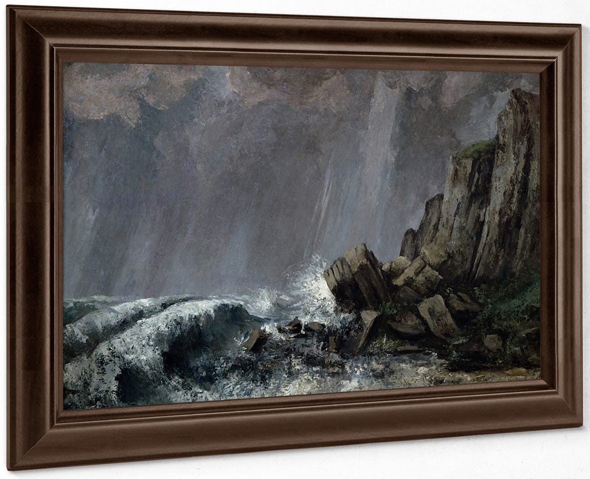Downpour At Etretat By Jean Desire Gustave Courbet - Image 6
