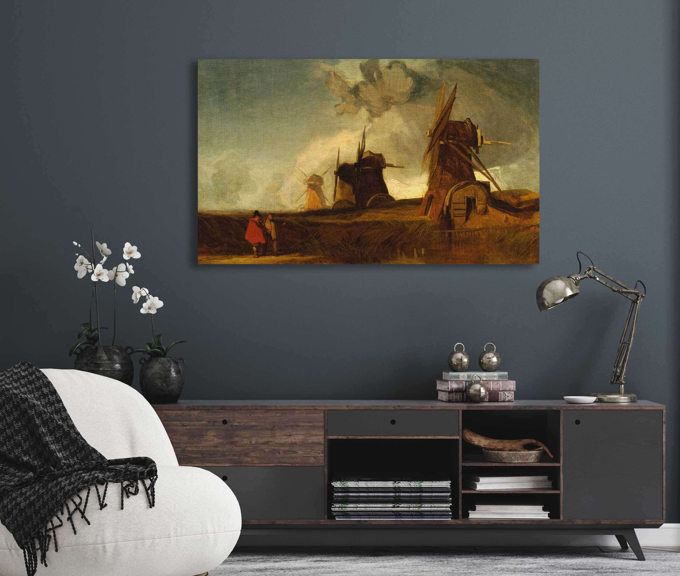 Drainage Mills In The Fens Croyland Lincolnshire by John Sell Cotman - Image 5