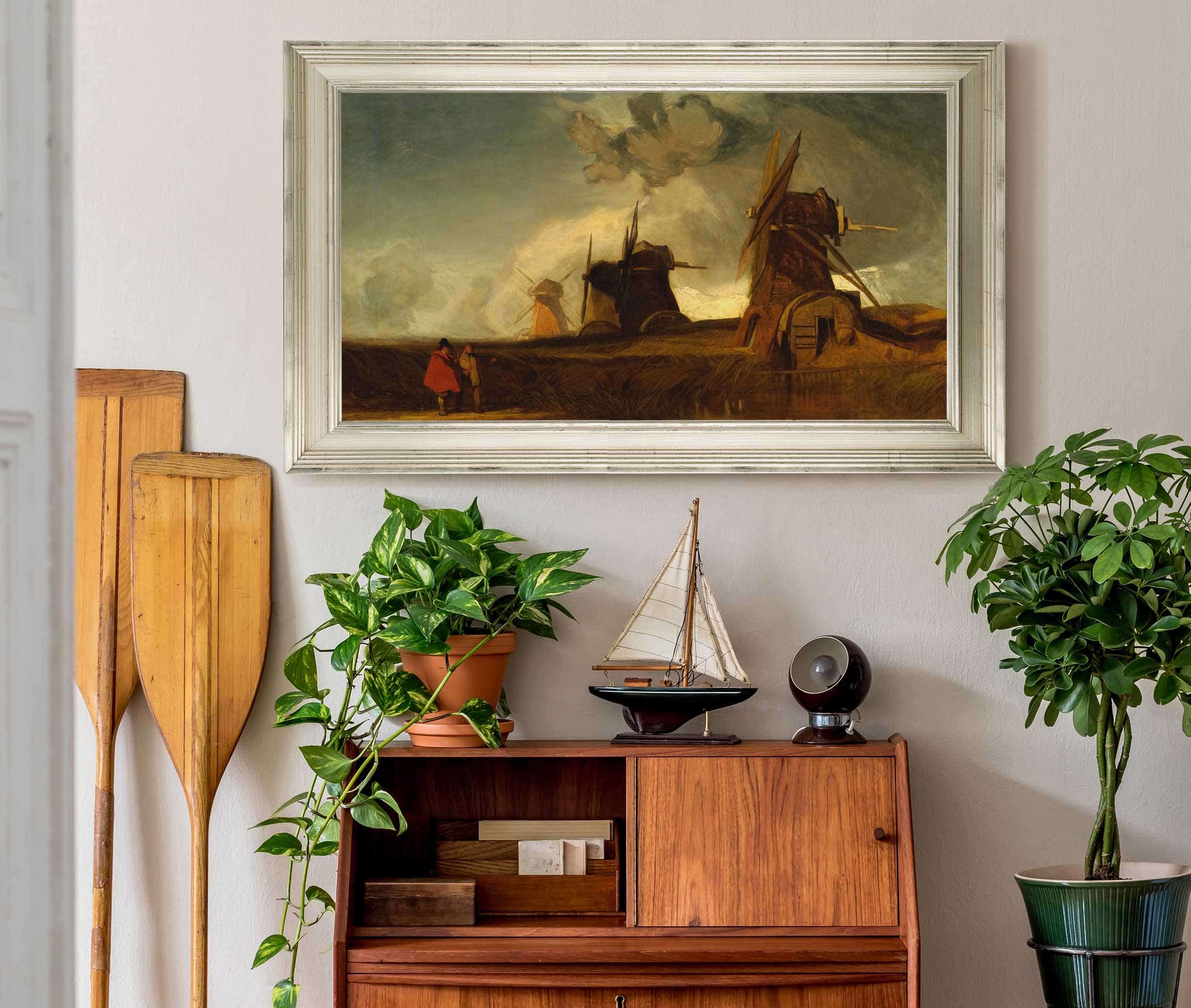 Drainage Mills In The Fens Croyland Lincolnshire by John Sell Cotman - Image 6