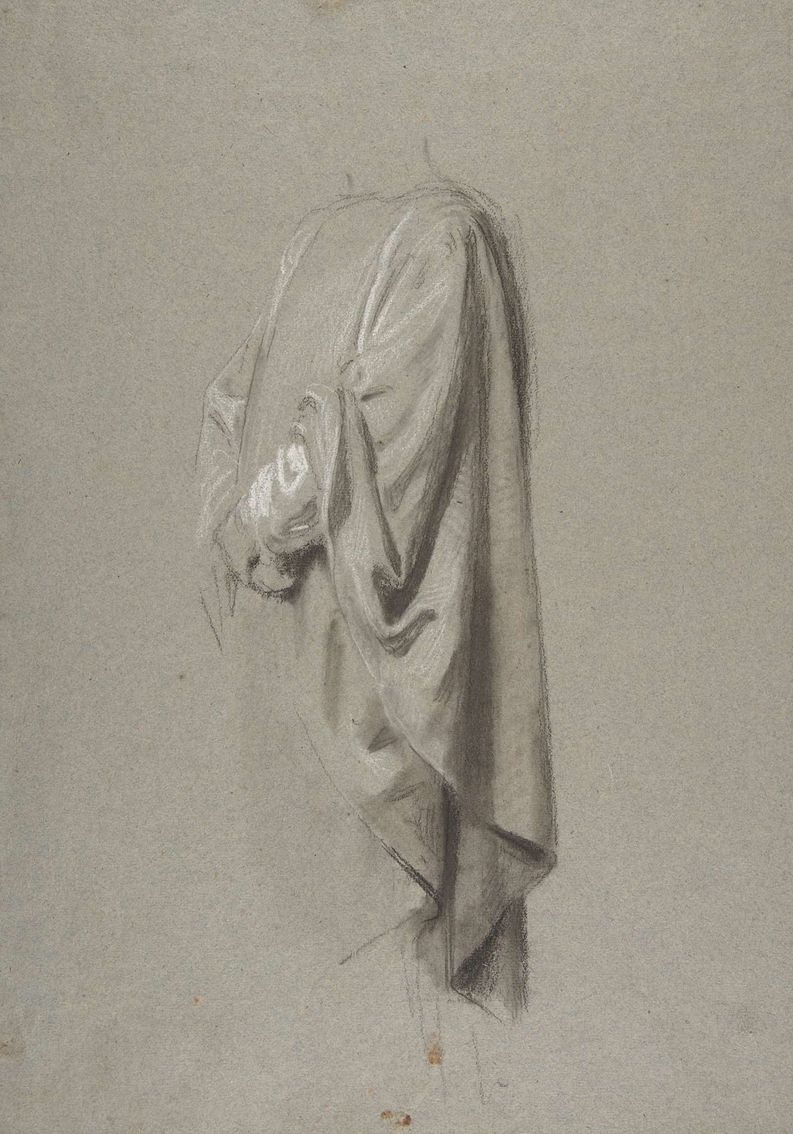 Drapery Study For A Cleric by Isidore Pils - Image 2