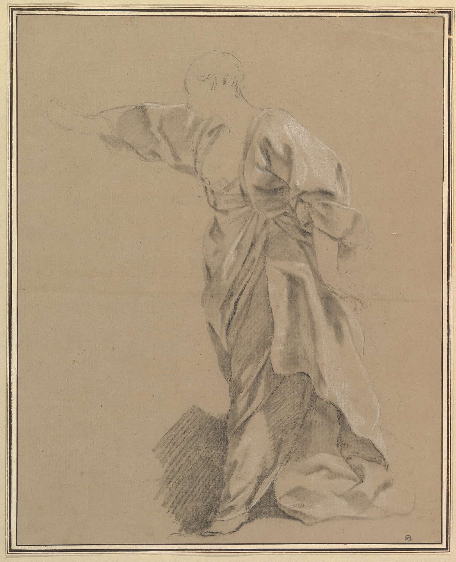 Drapery Study Of A Woman With An Outstretched Arm by Louis Jean Francois Lagrenee