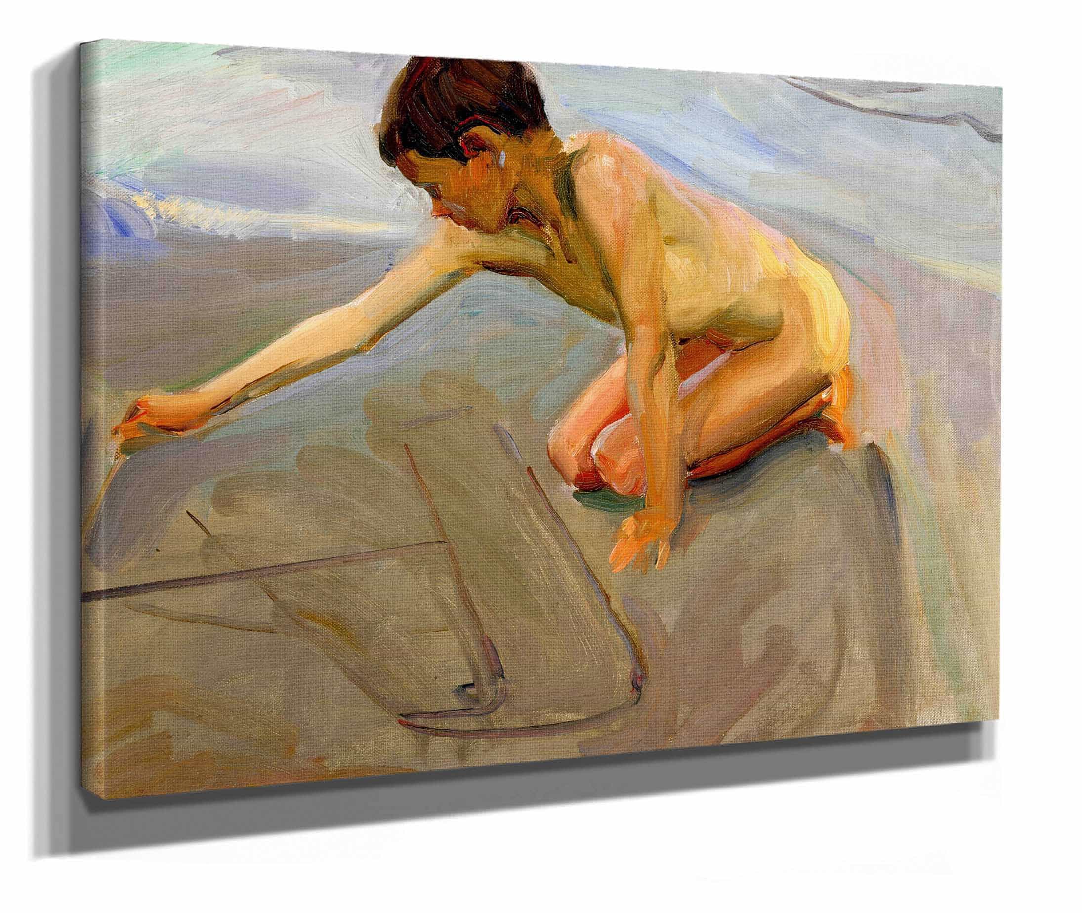 Drawing In The Sand by Joaquin Sorolla - Image 2