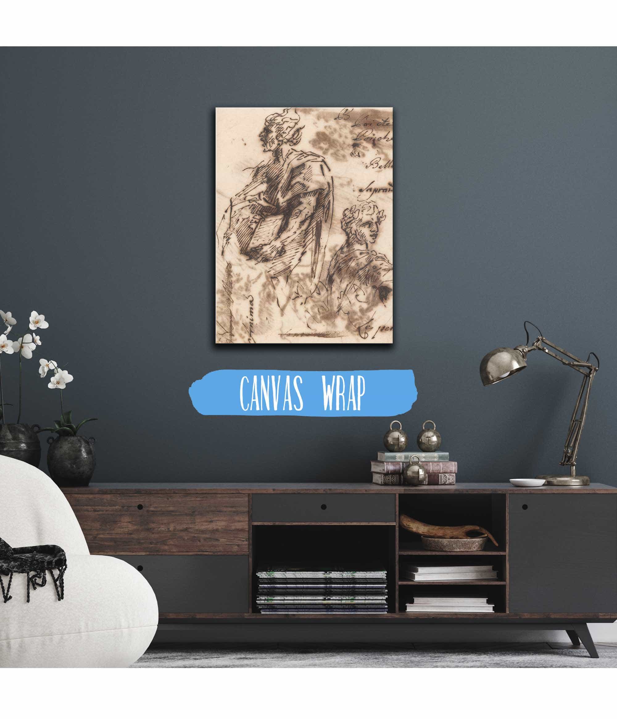 Drawings Of Classical Figures Mid Th Century by Salvator Rosa - Image 6