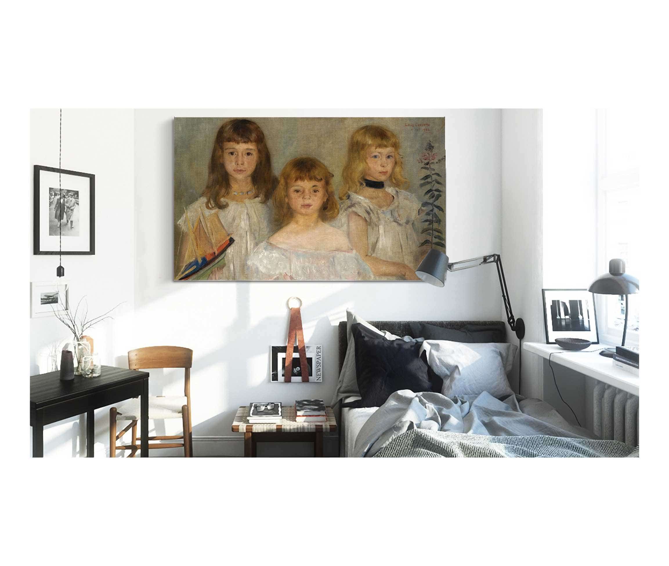 Drei Kleine Madchen Three Girls by Lovis Corinth - Image 3