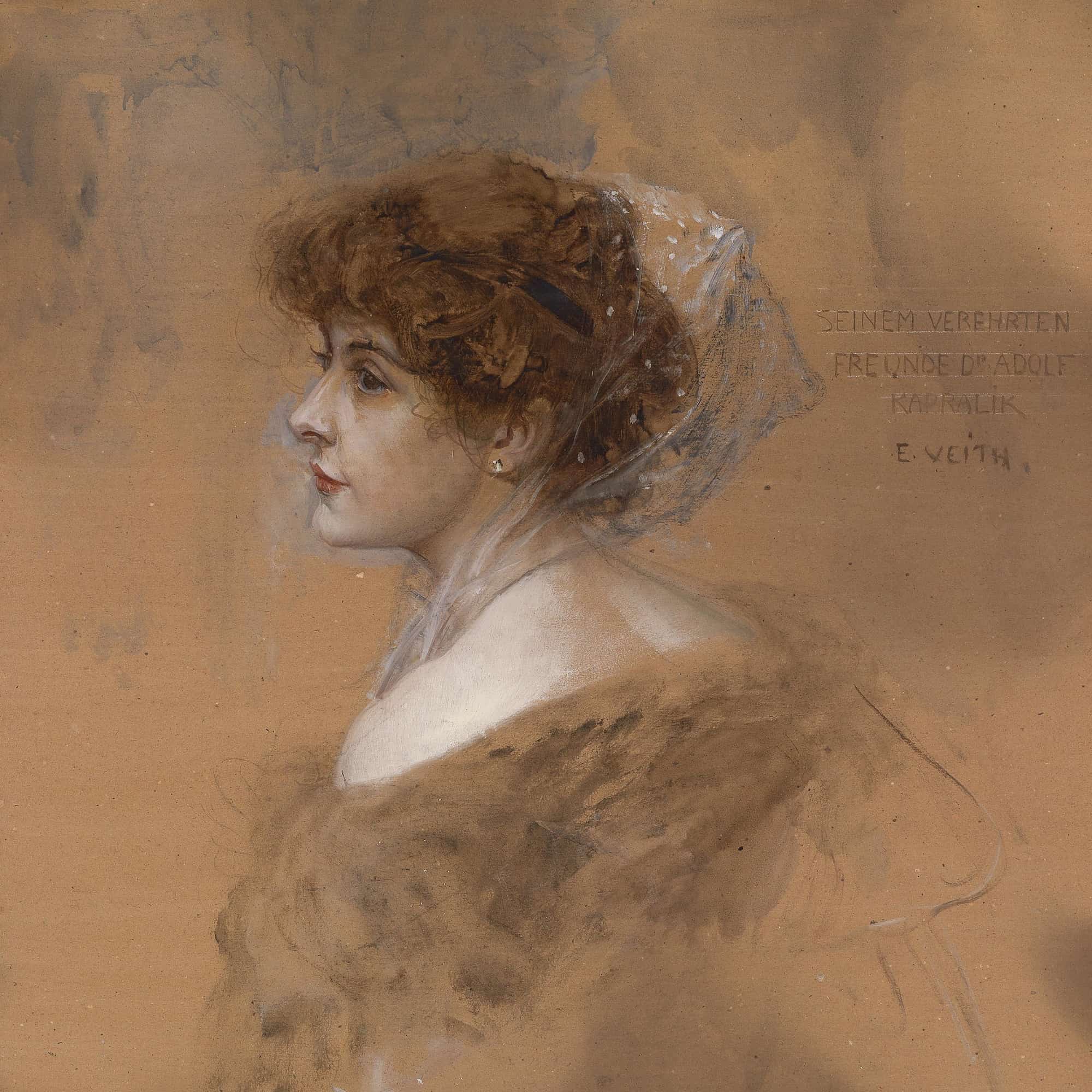 Dreiviertelportrat Einer Jungen Frau by Eduard Veith - Image 4