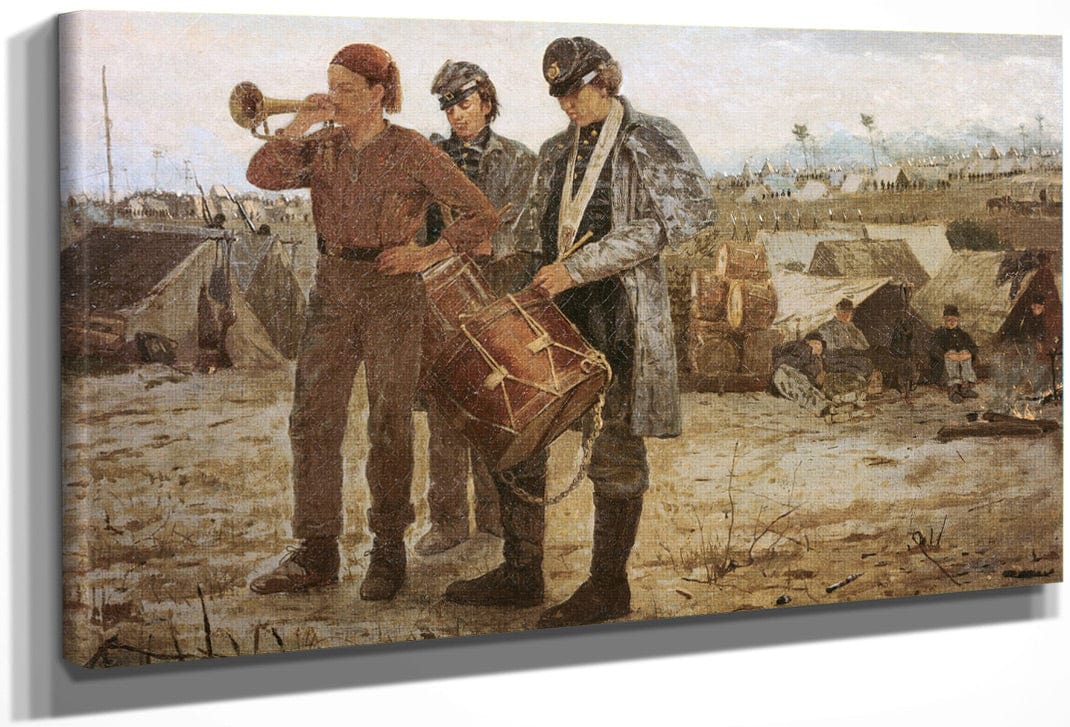 Drum And Bugle Corp, Civil War Encampment By Winslow Homer