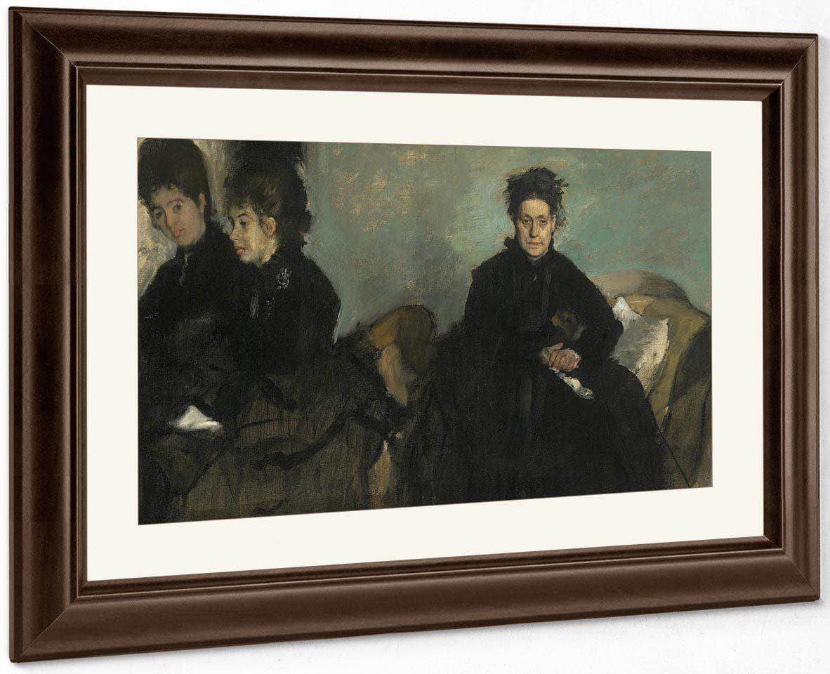 Duchessa Di Montejasi With Her Daughters, Elena And Camilla By Edgar Degas - Image 3