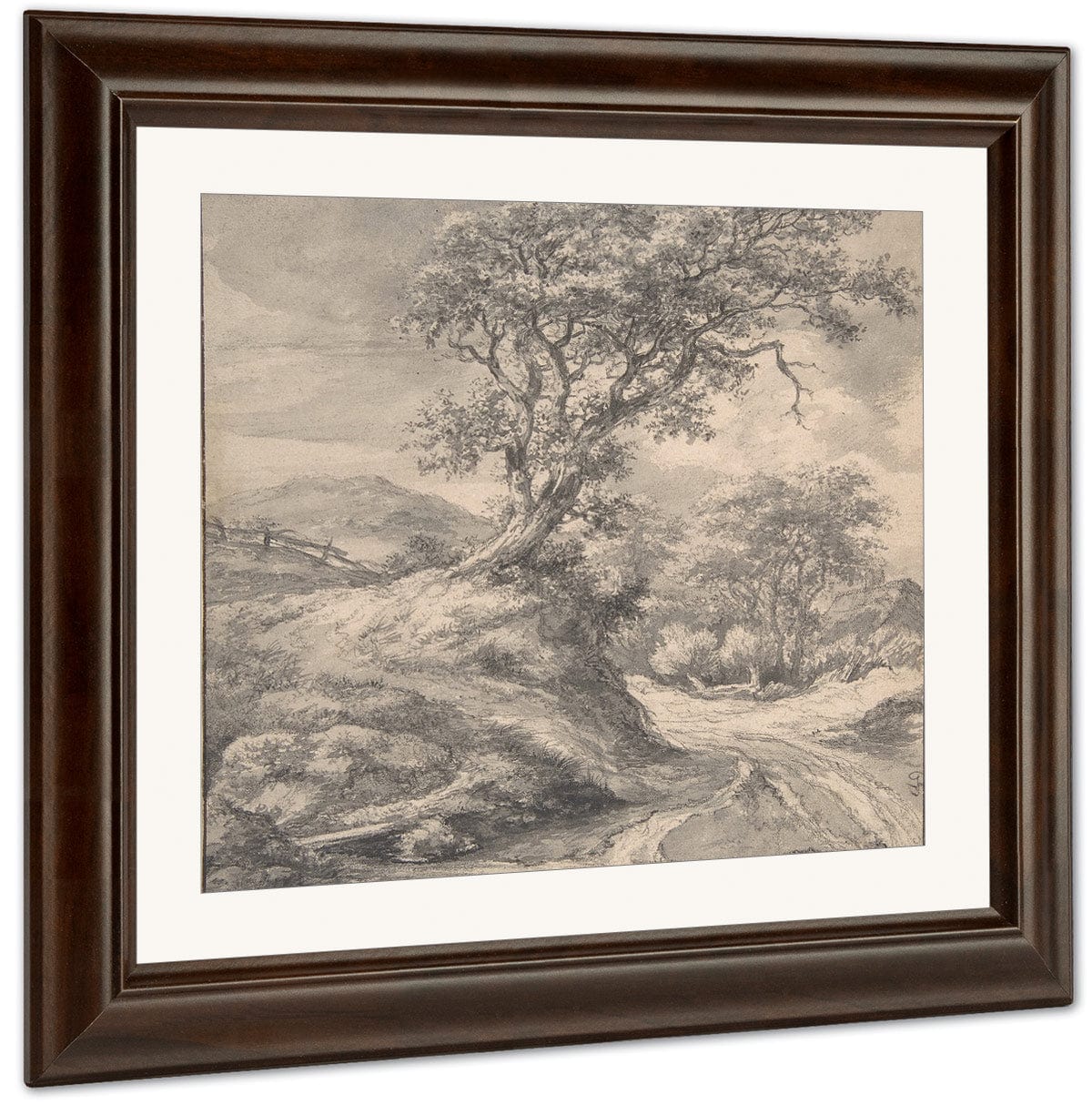 Dune Landscape With Oak Tree By Jacob Van Rusdael - Image 3