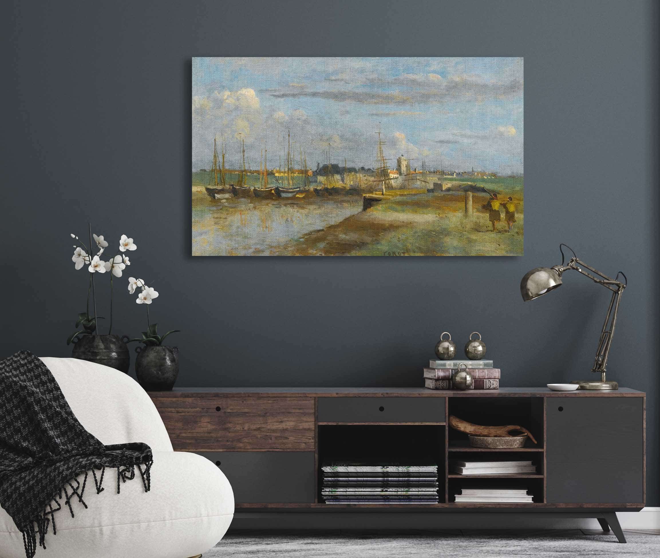 Dunkerque Larriere Port by Jean Baptiste Camille Corot - Image 5