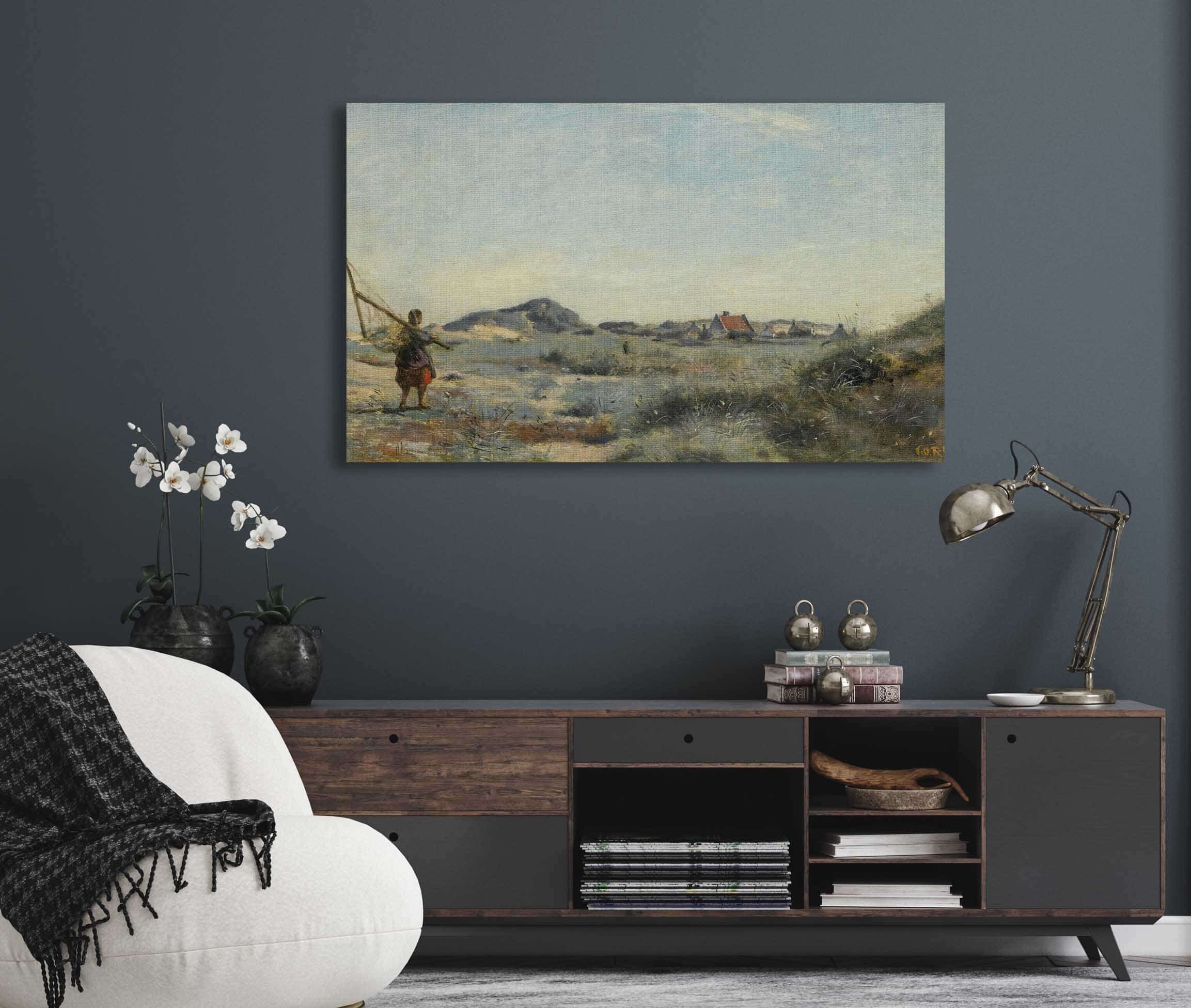 Dunkerque Une Pecheuse De Crevettes by Jean Baptiste Camille Corot - Image 5