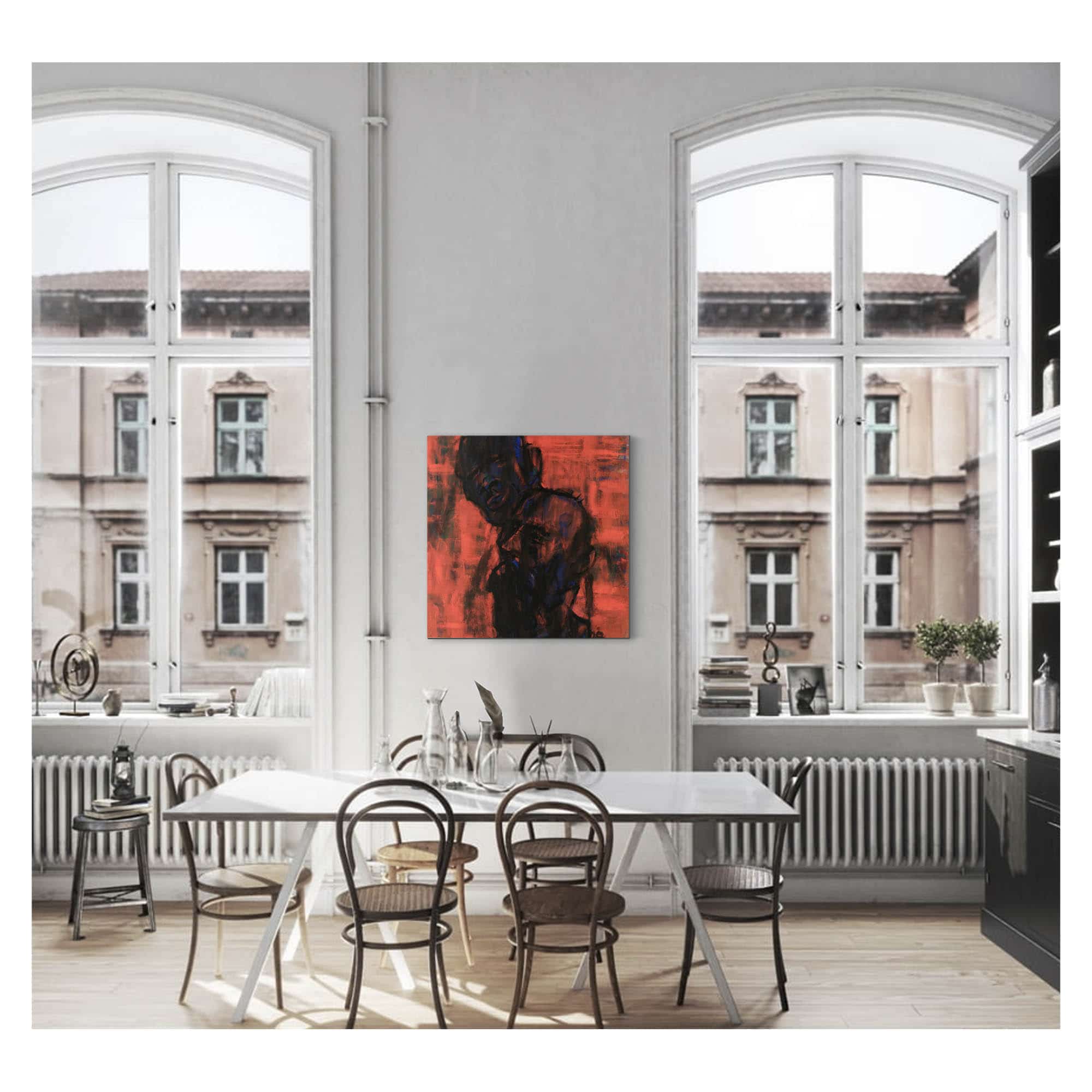 Dunkle Kopfe Auf Rot by Christian Rohlfs - Image 5