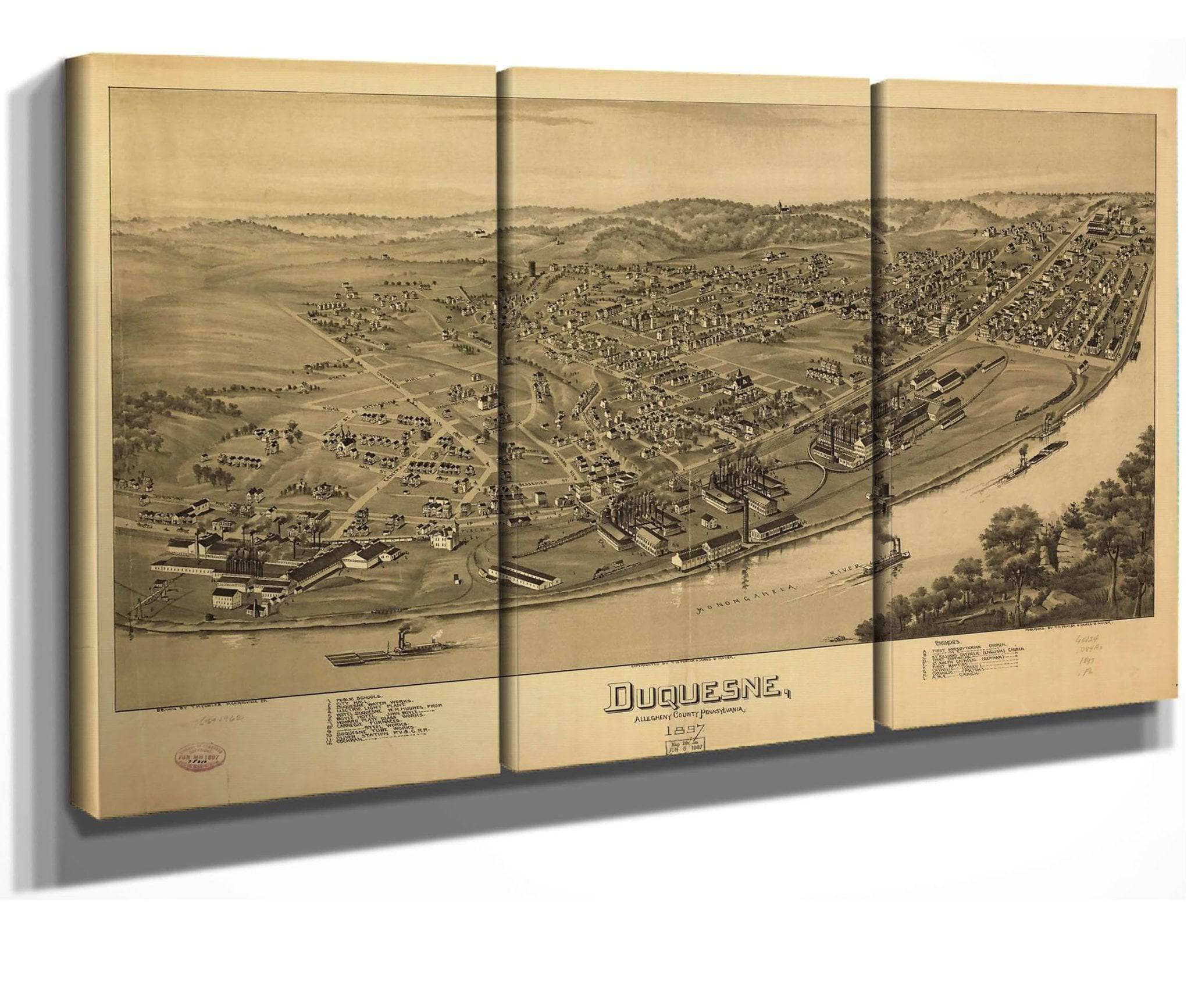 Duquesne Allegheny County Pennsylvania 1897 State Of Pennsylvania - Image 2
