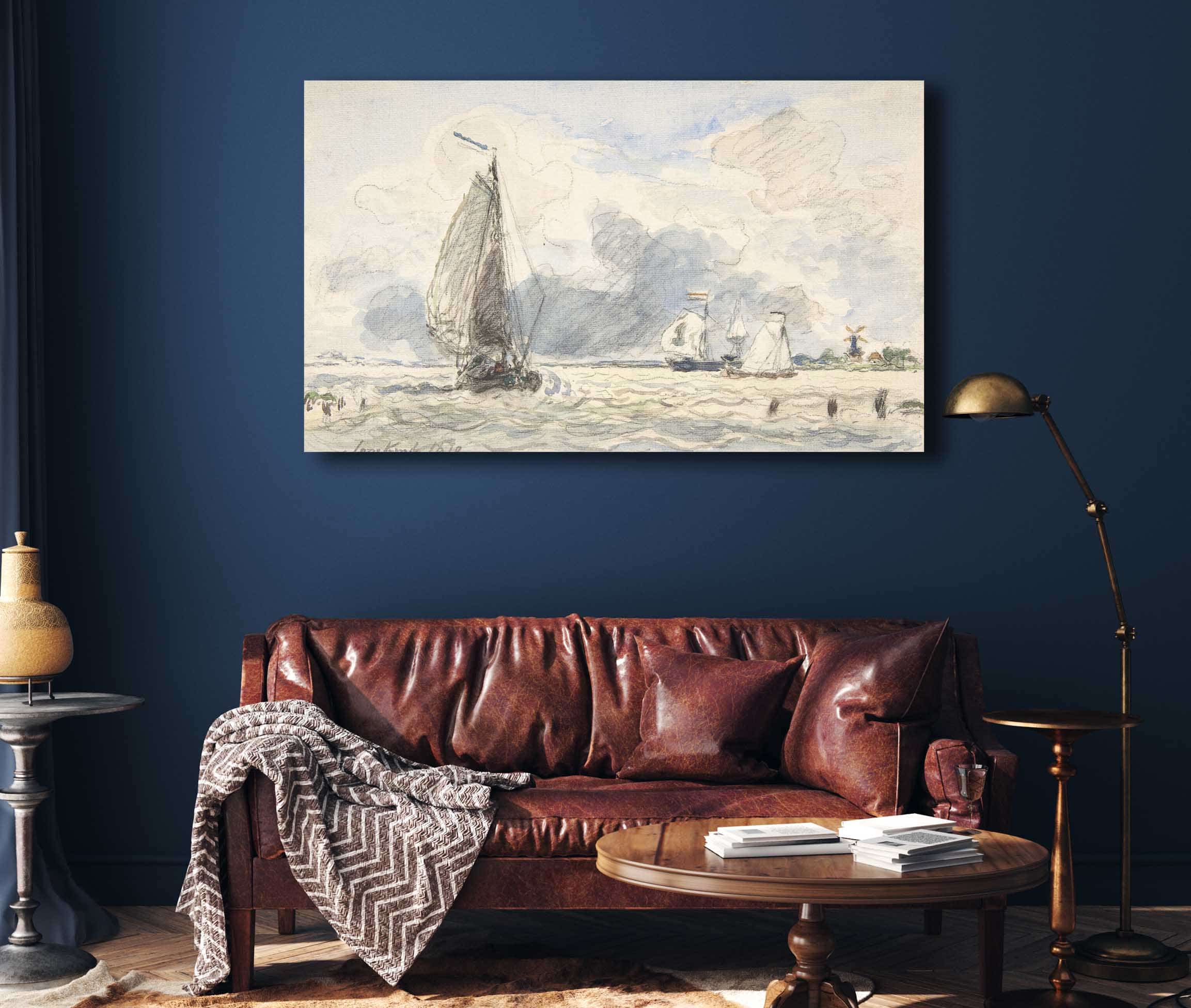 Dutch Fishing Boats by Johan Barthold Jongkind - Image 4