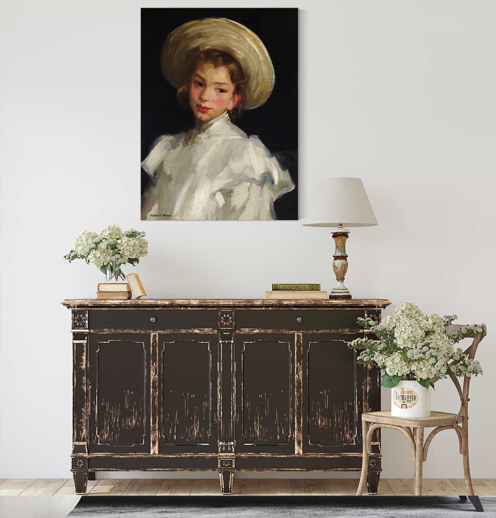 Dutch Girl In White by Robert Henri - Image 4