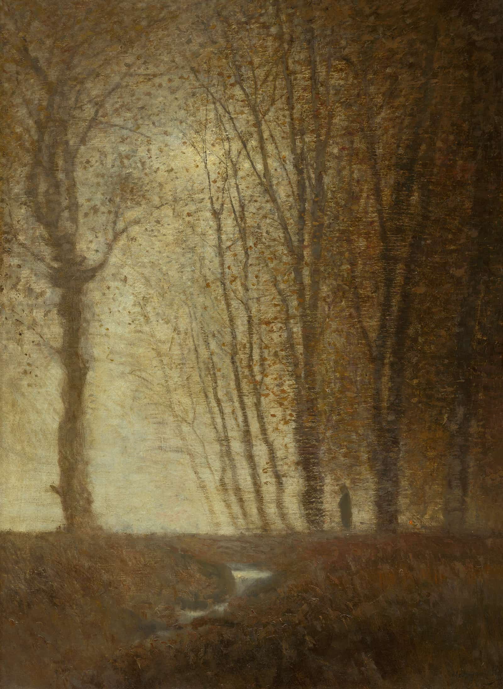Edge Of The Forest In The Moonlight by Ladislav Mednyanszky