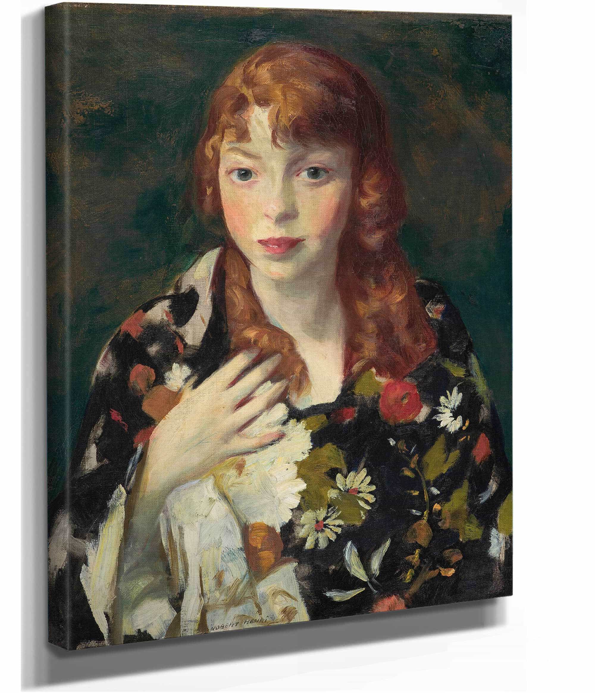 Edna Smith In A Japanese Wrap by Robert Henri - Image 2