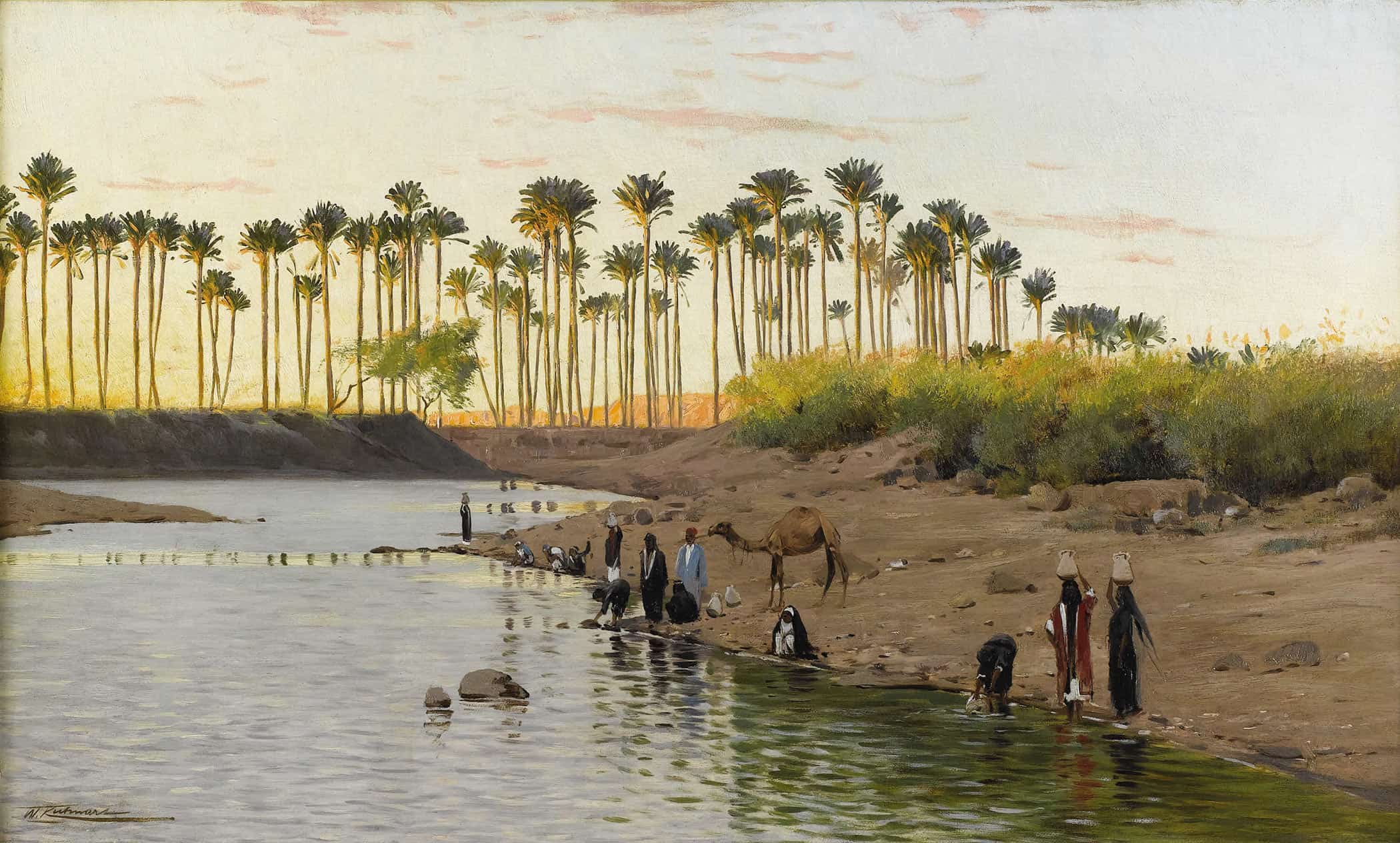 Egyptian Landscape William Kuhnert by Wilhelm Kuhnert - Image 2