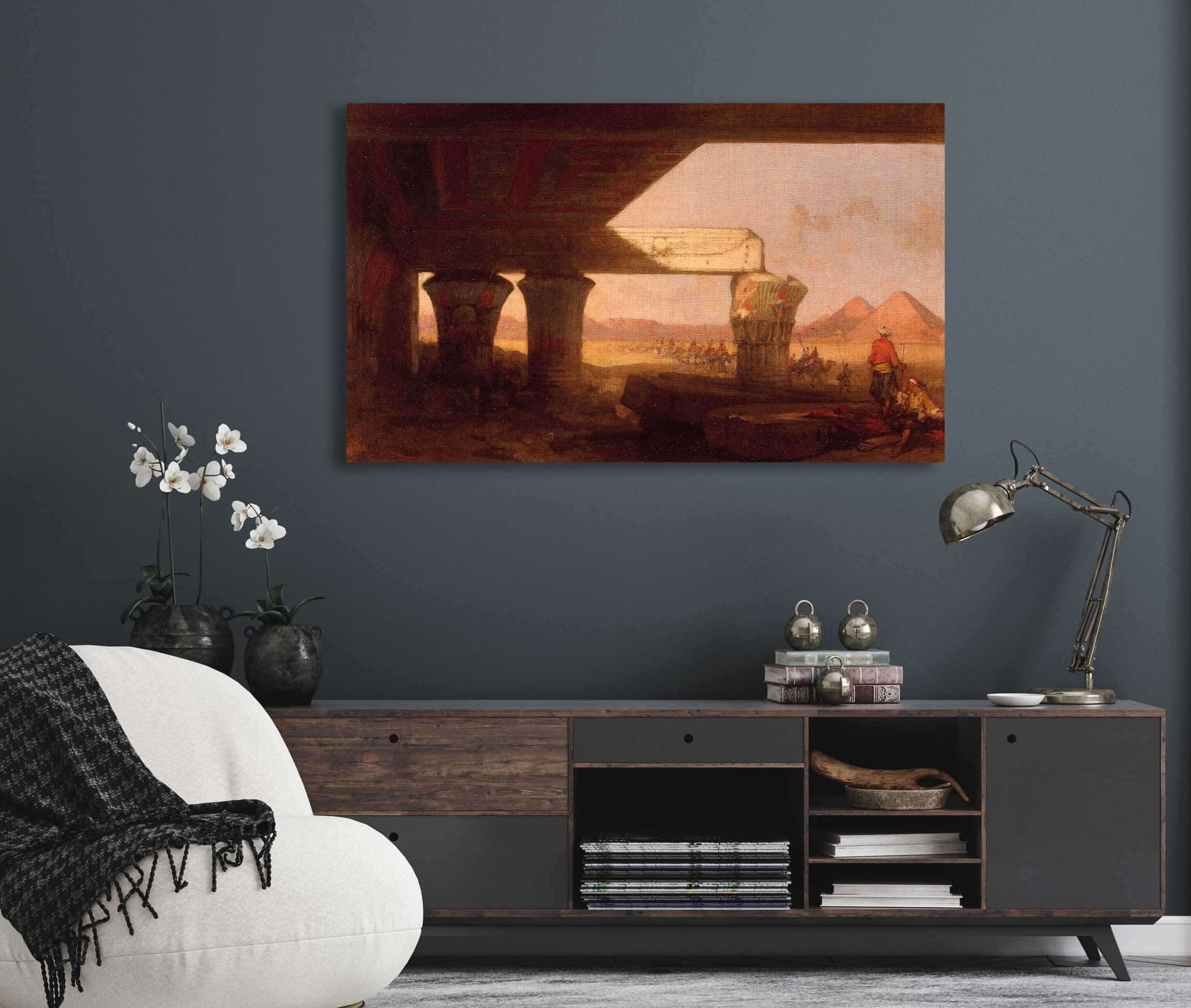 Egyptian Landscape With A Distant View Of The Pyramids by David Roberts - Image 5