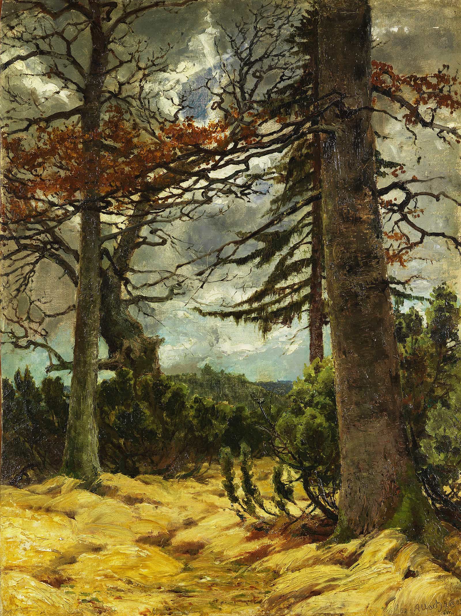 Eichenstamme Im Vorfruhling by Franz Marc
