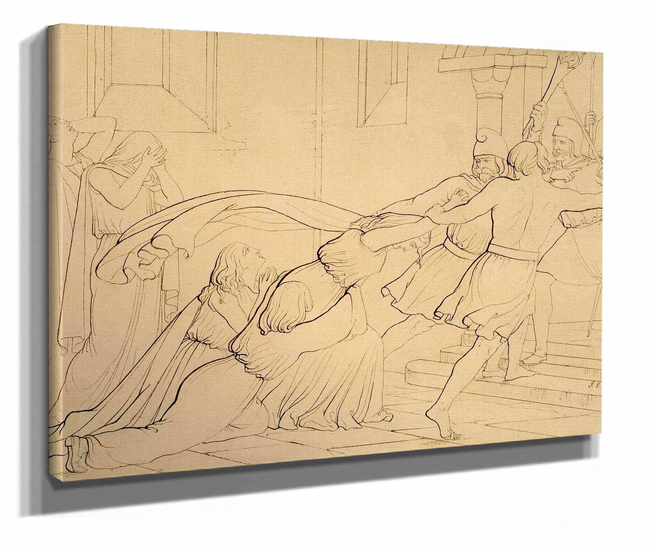 Elgiva Seized By Order Of Odo Archbishop Of Canterbury by Sir John Everett Millais - Image 2
