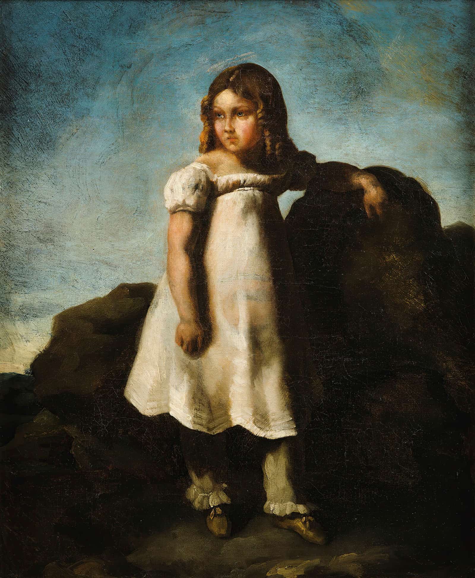Elisabeth Dedreux As A Child In The Countryside by Theodore Gericault