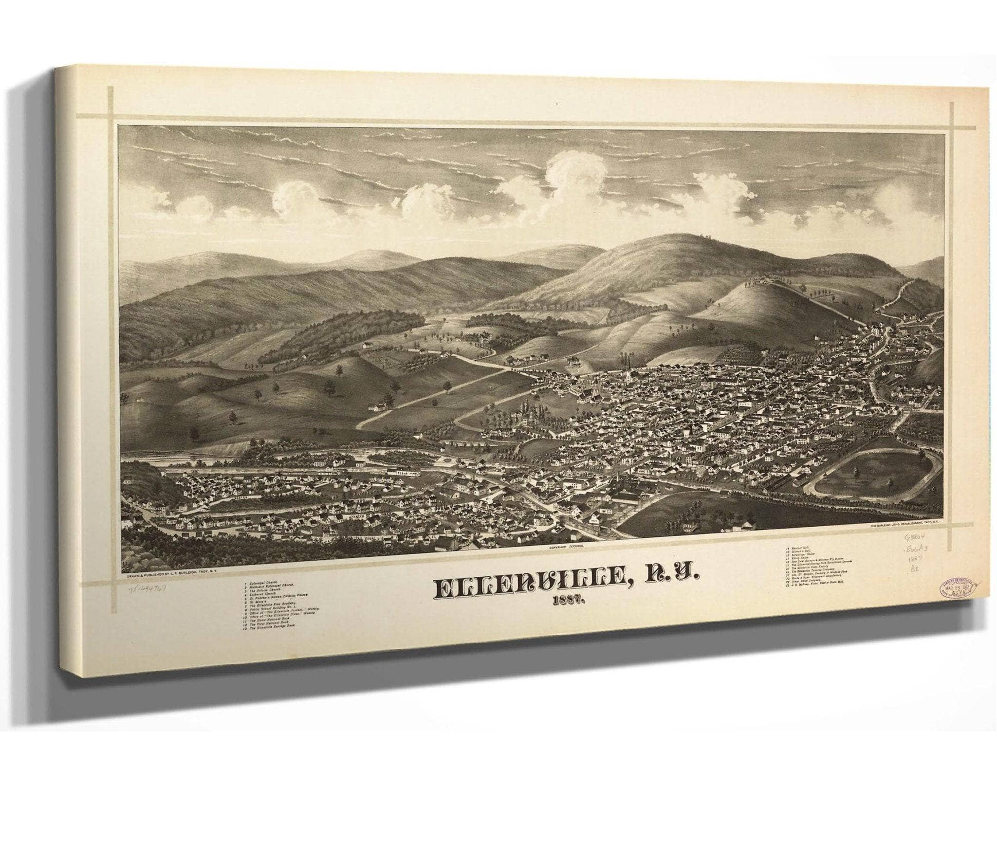 Ellenville Ny 1887 State Of New York
