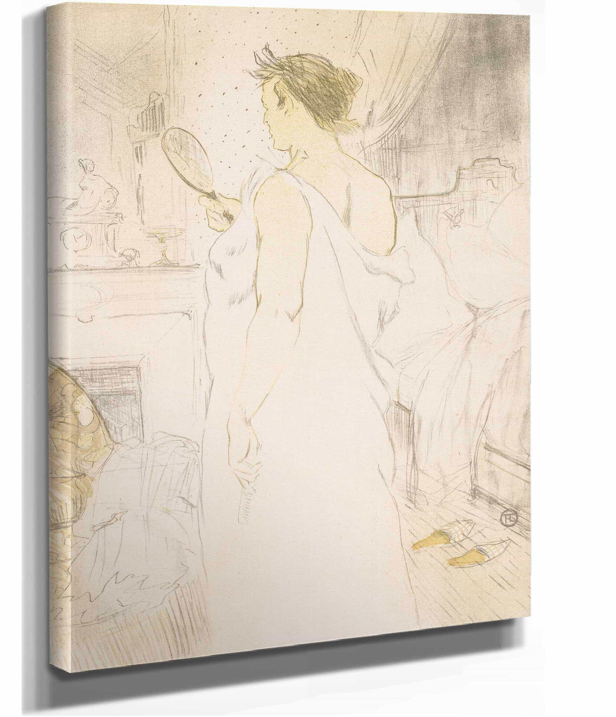 Elles Woman With A Hand Mirror by Henri De Toulouse Lautrec - Image 2