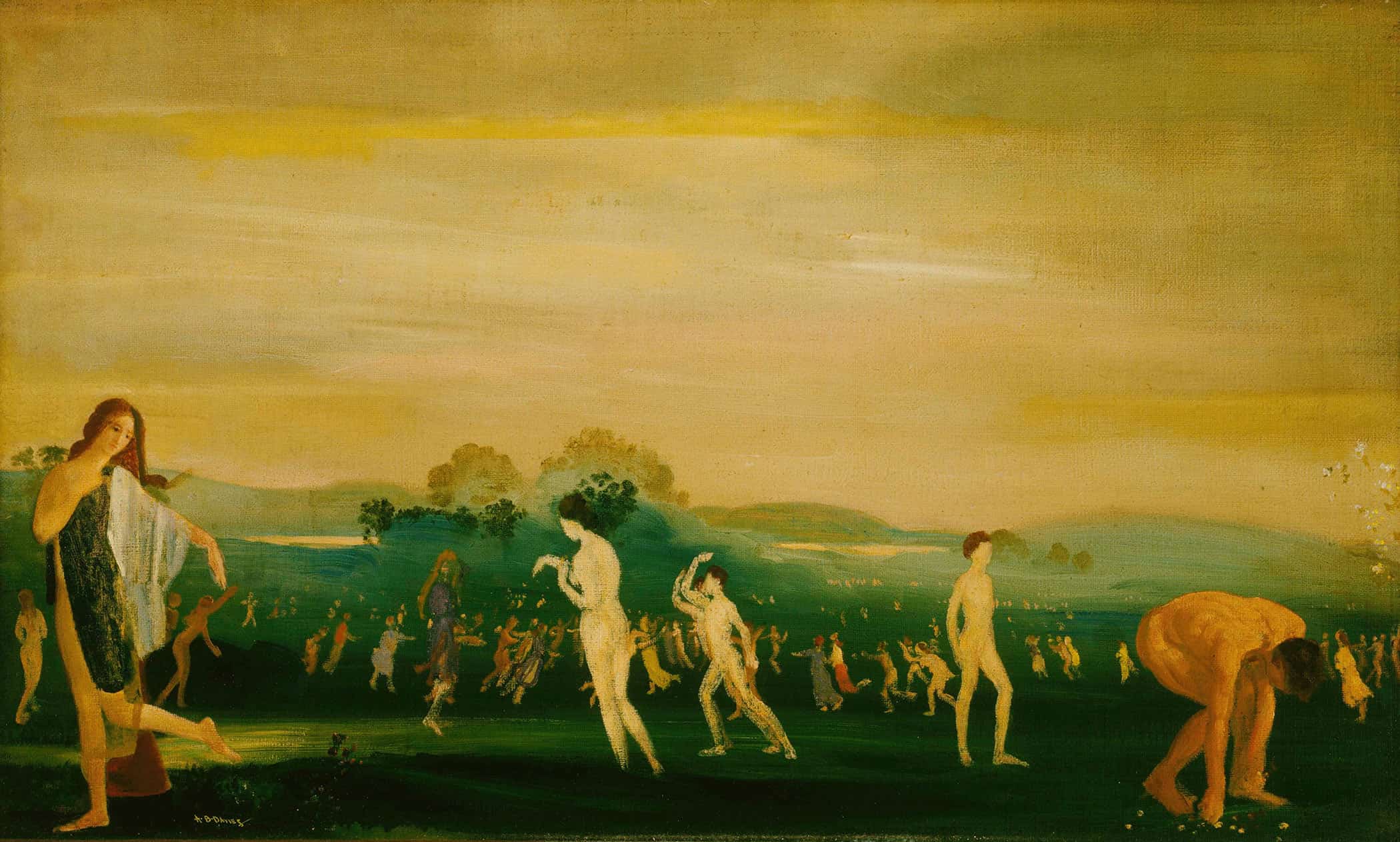 Elysian Fields by Arthur Bowen Davies - Image 2