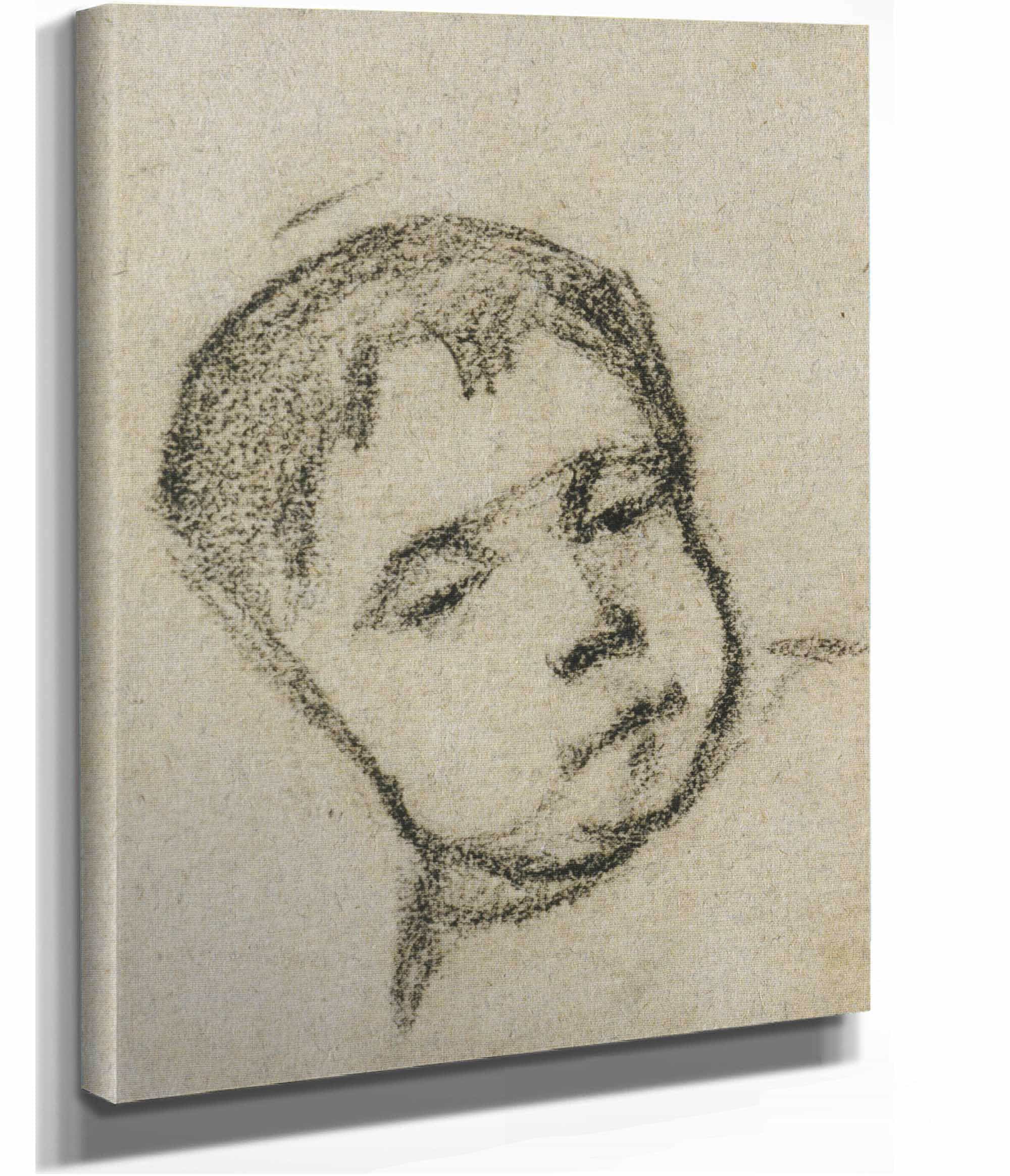 Emil Gauguin As A Child Head On A Pillow by Paul Gauguin - Image 2