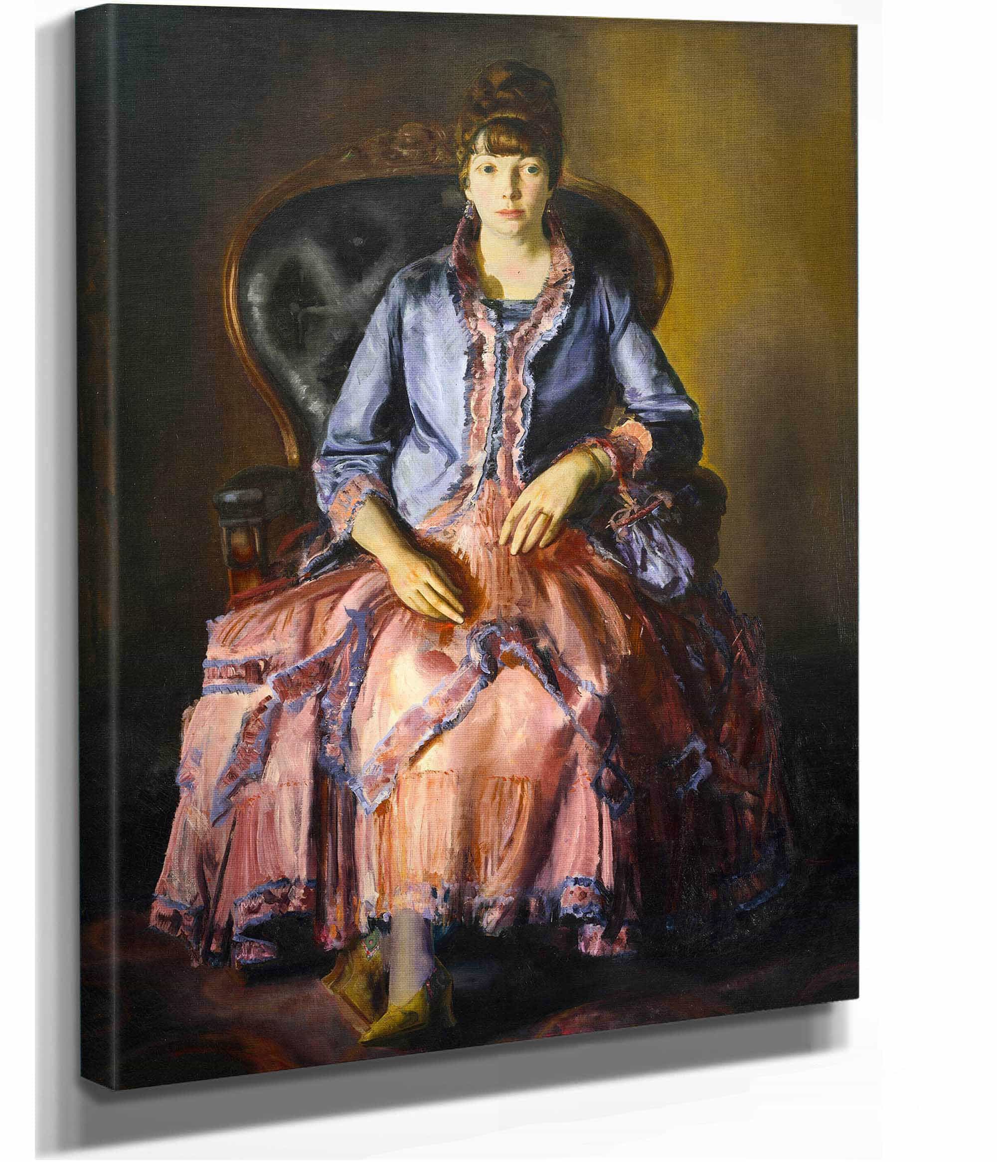 Emma In A Purple Dress by George Wesley Bellows - Image 2