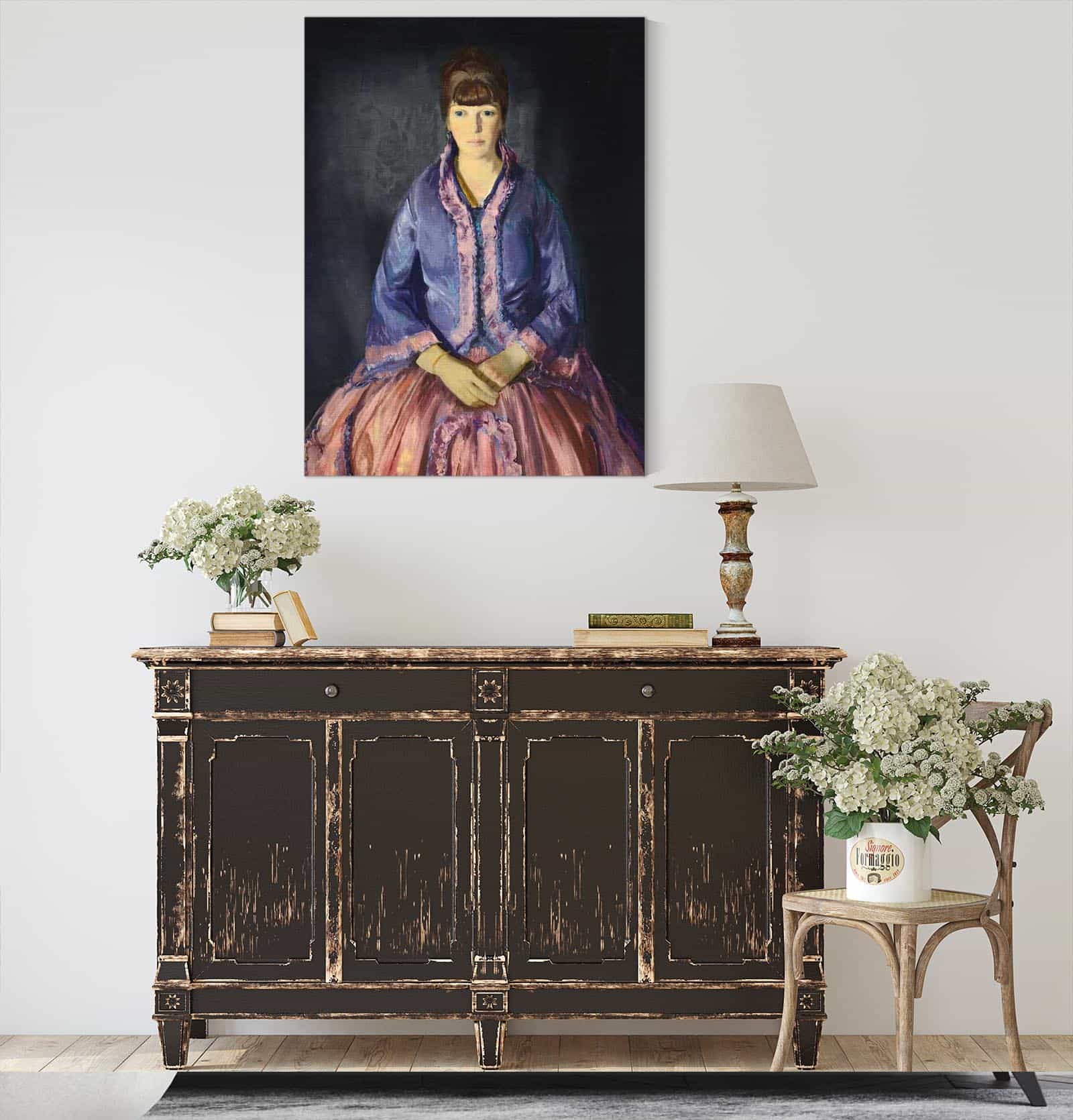 Emma In The Purple Dress by George Wesley Bellows - Image 4