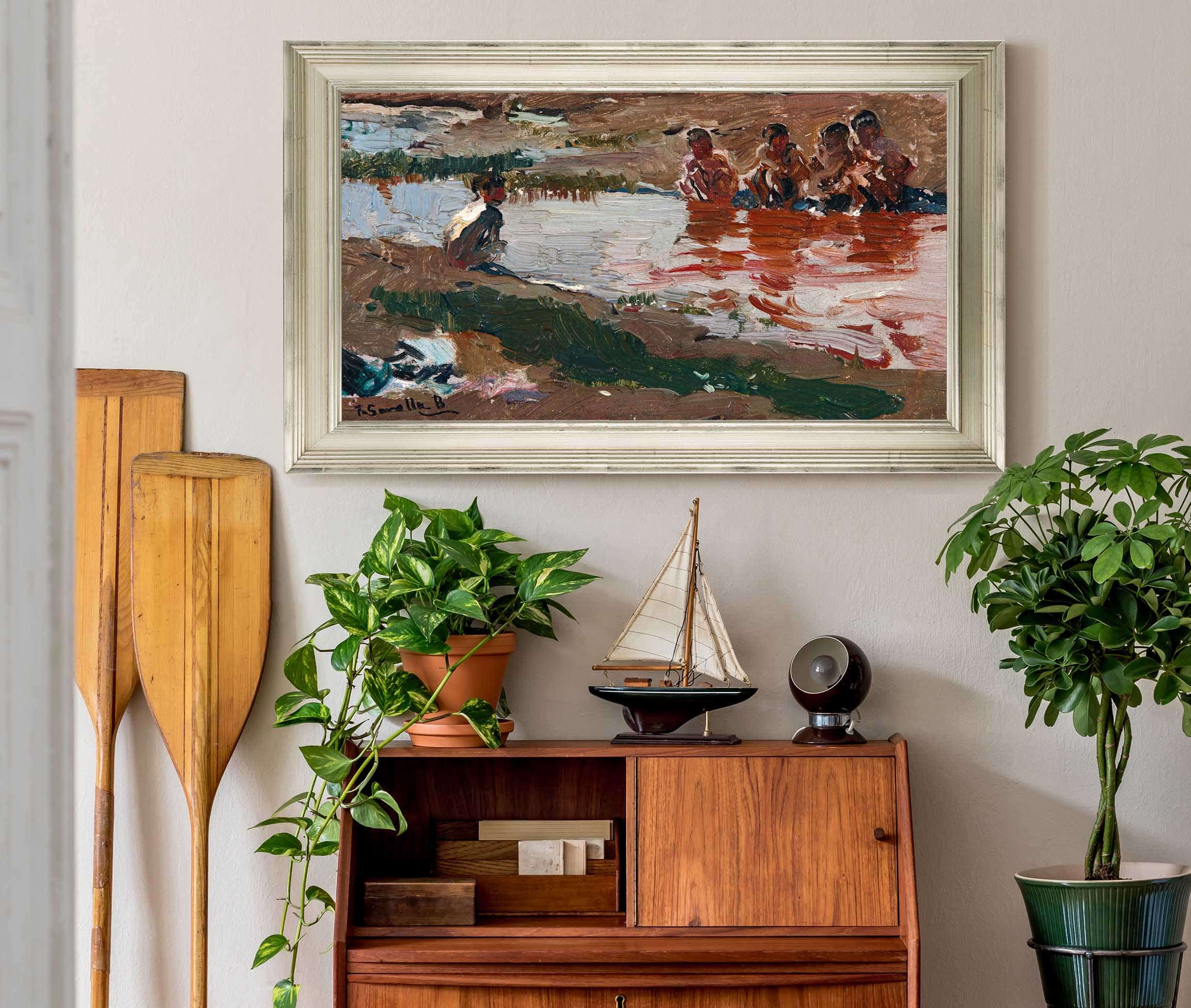 En El Rio At The Riverside by Joaquin Sorolla - Image 6