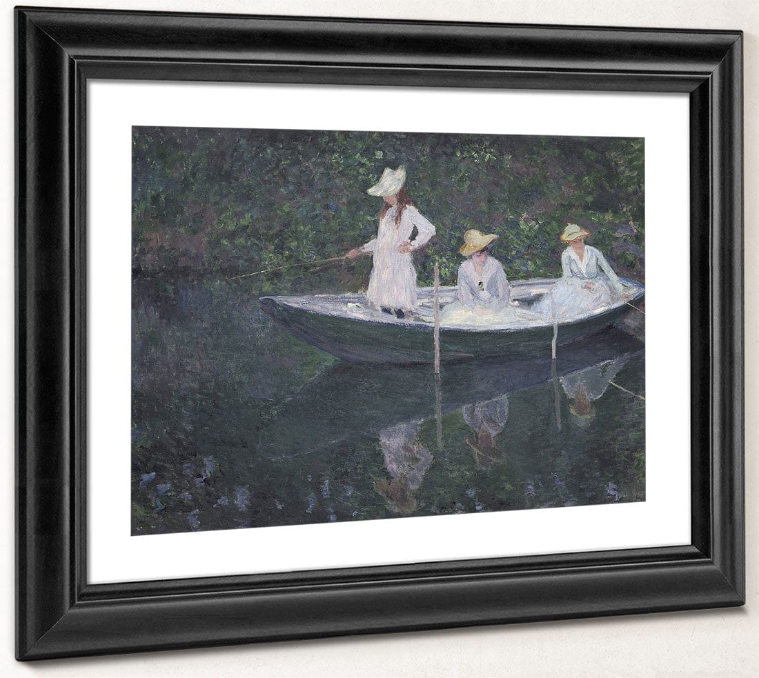 En Norvegienne, Ou La Barque A Giverny Les Filles De Mme Hoschede, Seconde Femme De L'artiste Germaine, Suzanne Et Blanche By Claude Monet - Image 2