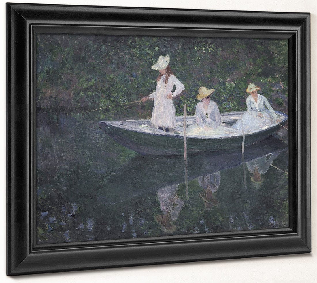 En Norvegienne, Ou La Barque A Giverny Les Filles De Mme Hoschede, Seconde Femme De L'artiste Germaine, Suzanne Et Blanche By Claude Monet - Image 6