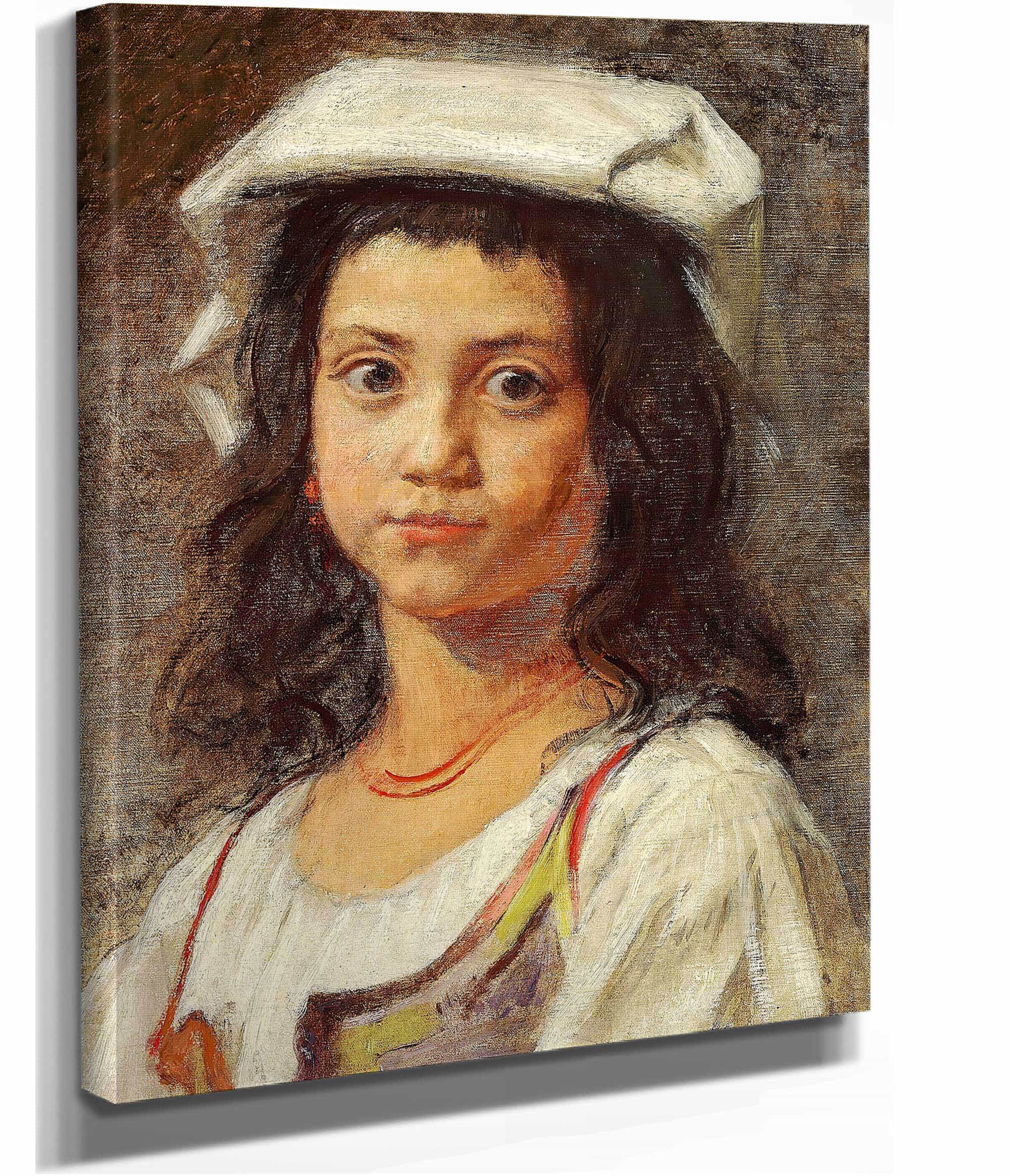 En Ung Italienerinde Med Hvidt Hovedklaede by Wilhelm Marstrand - Image 2