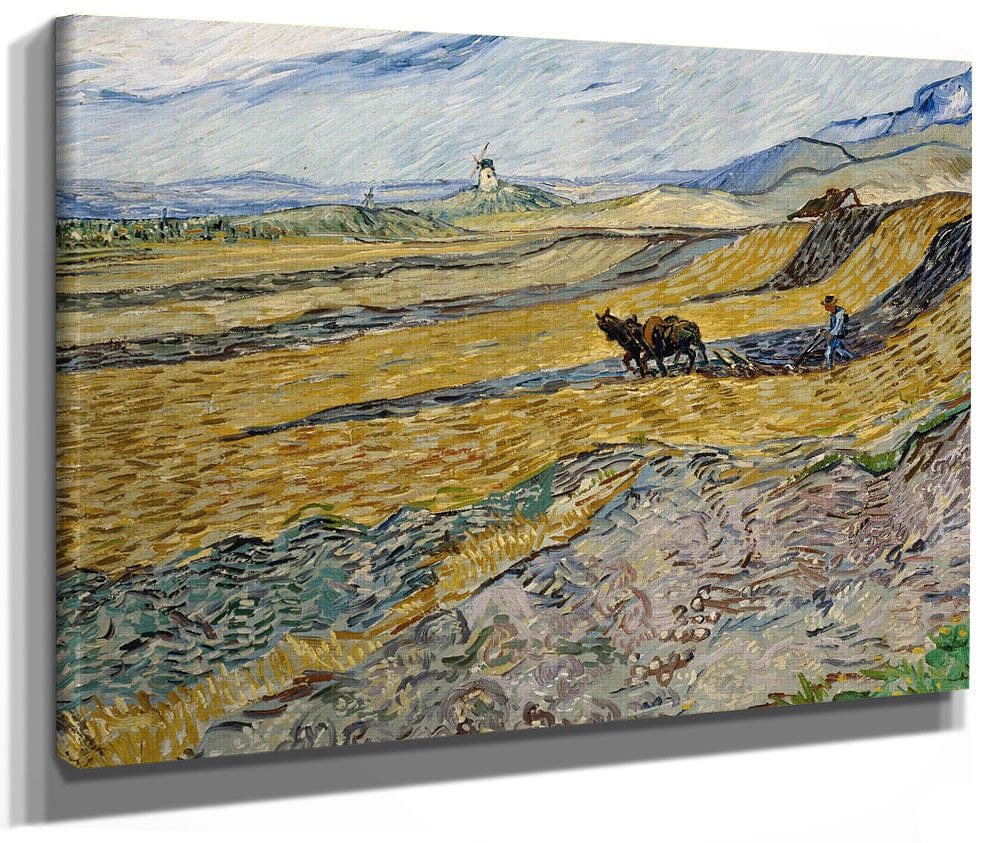Enclosed Field With Ploughman By Vincent Van Gogh