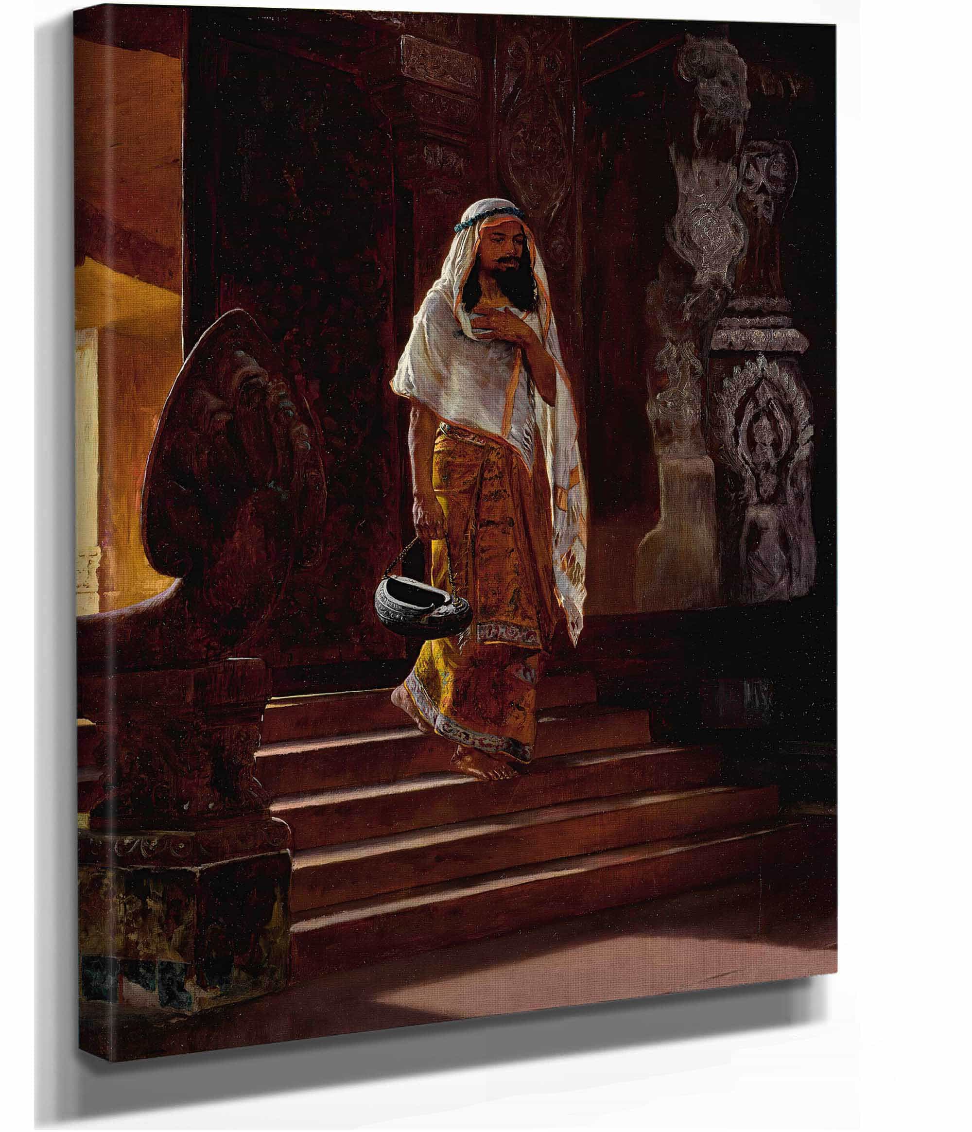 Entering The Temple by Rudolf Ernst - Image 2